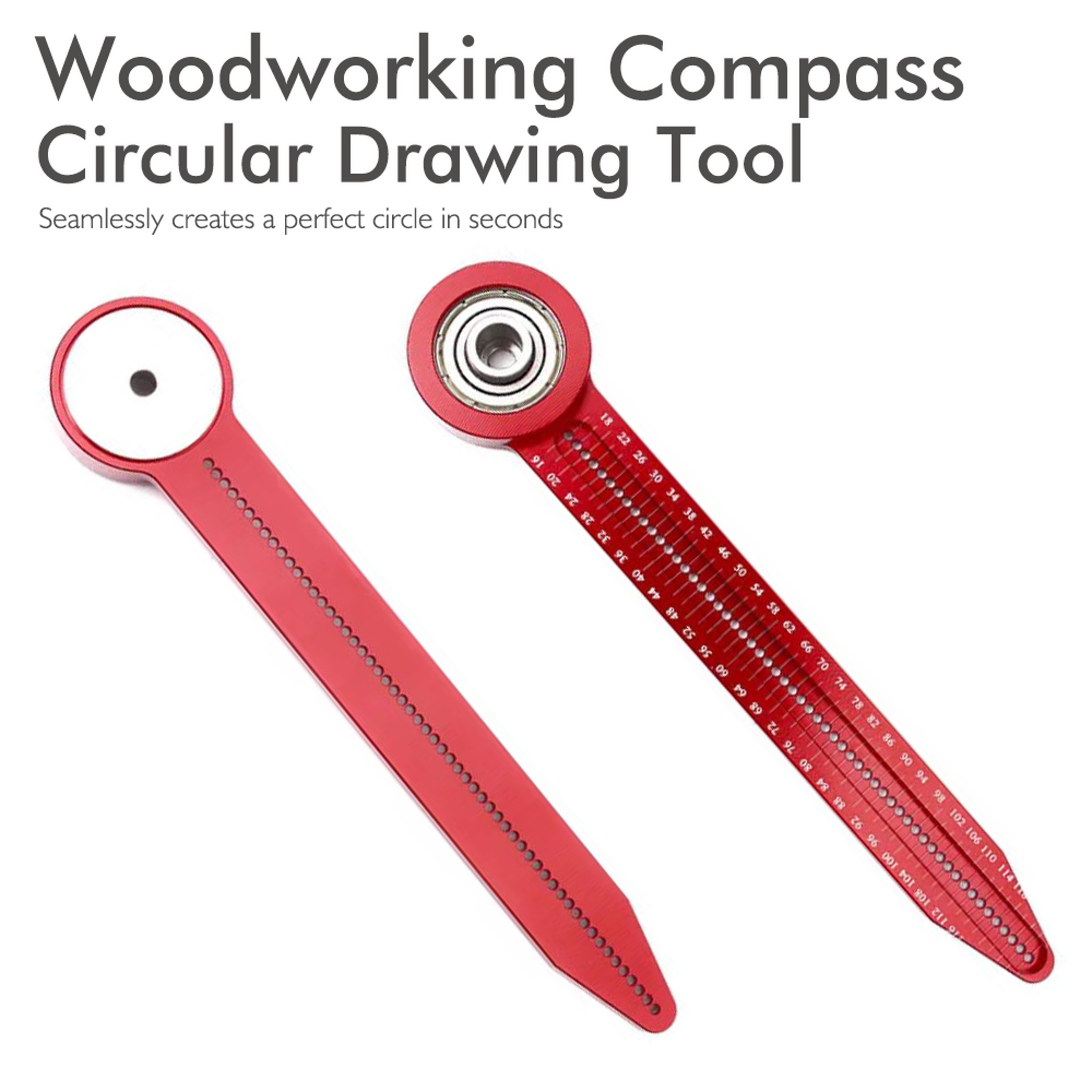 High Precision Woodworking Drawing Compass & Hole Ruler Tool for Accurate Marking and Measurement – view 2