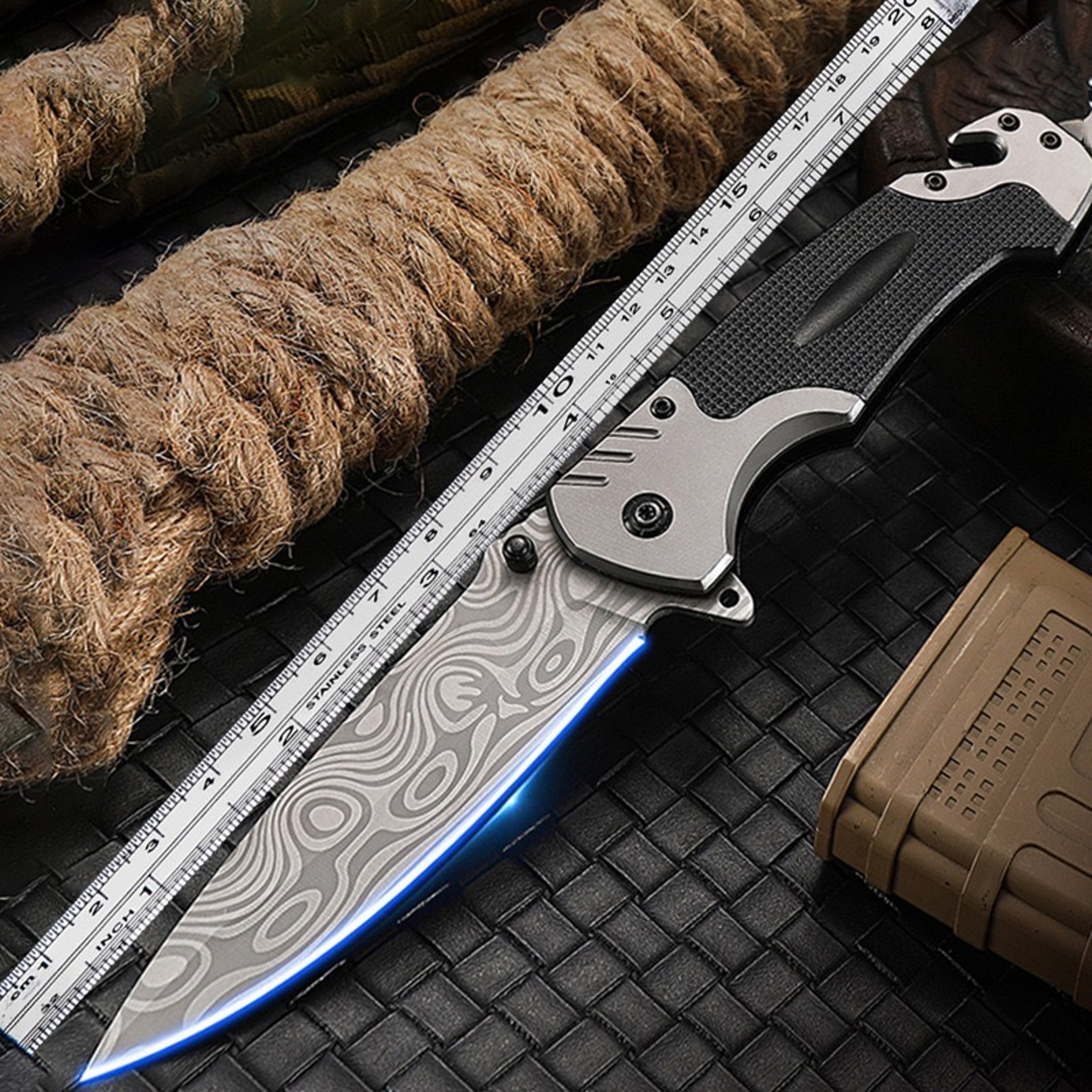 Men's EDC Pocket Knife  Folding Tactical Knife for Outdoor Survival, Camping, and Hunting – view 7