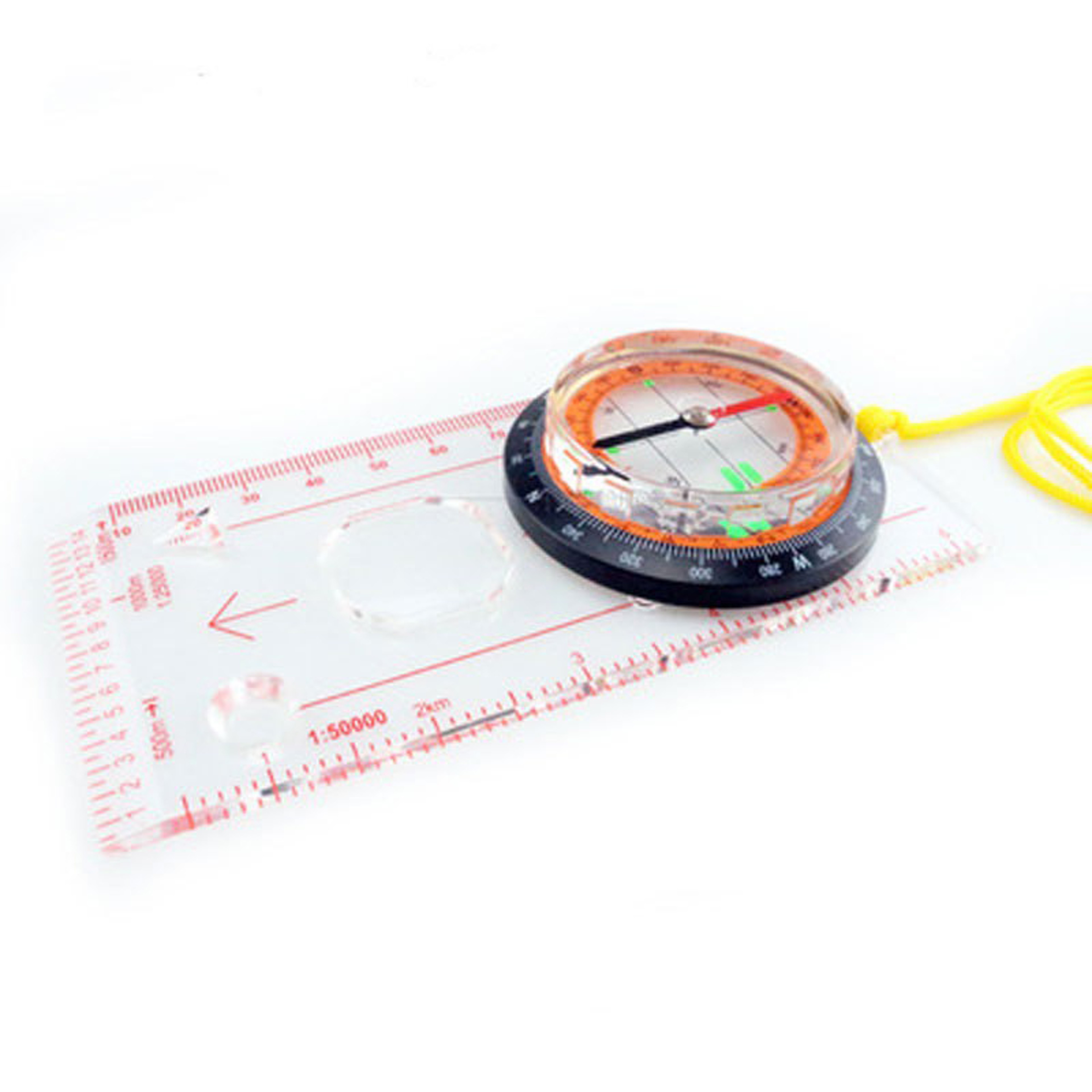 All-in-One Map Compass Ruler for Hiking Navigation with Lanyard Outdoor Tool – view 5