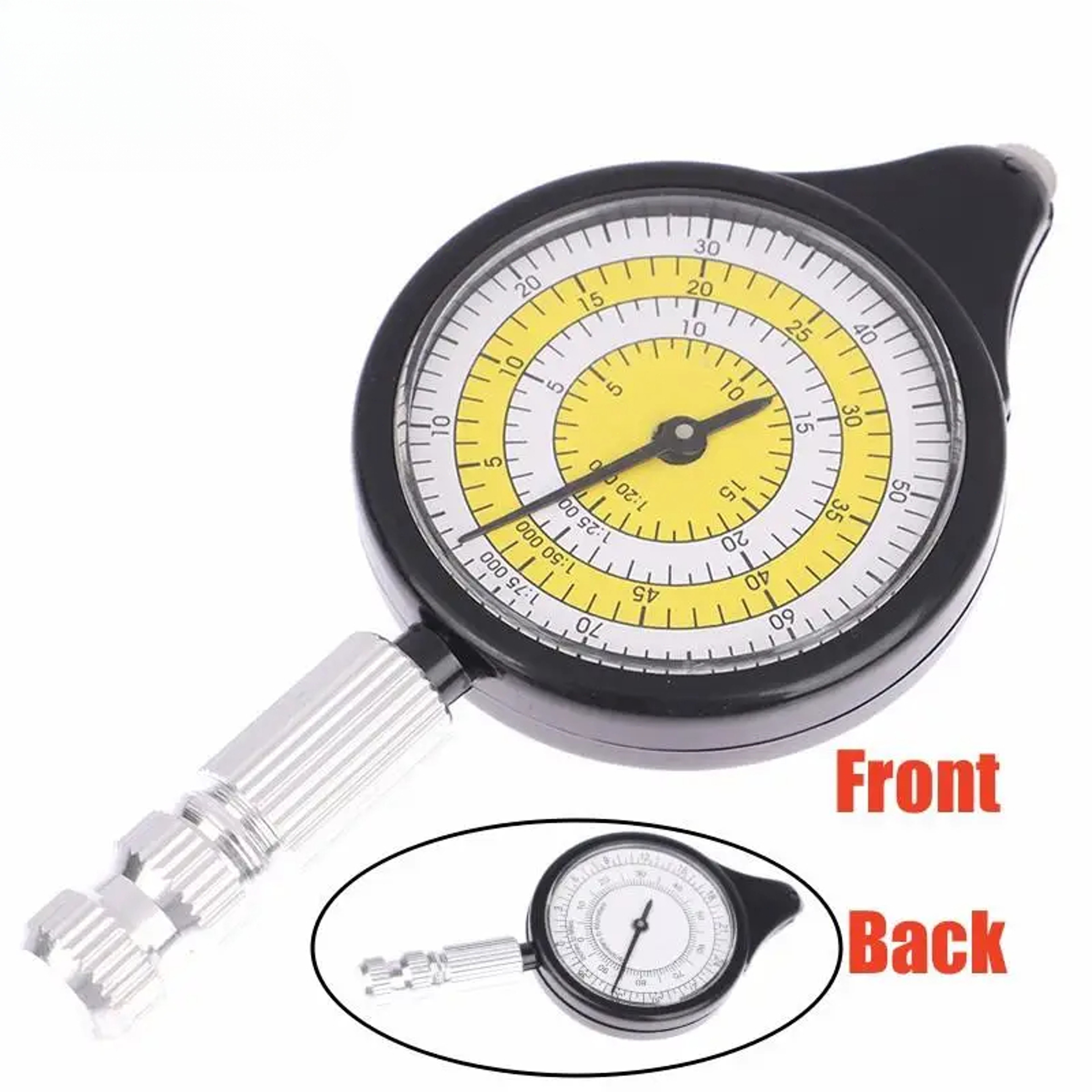 Portable Map Measuring Tool Curvimeter Odometer with Compass for Outdoor Navigation and Hiking – view 1