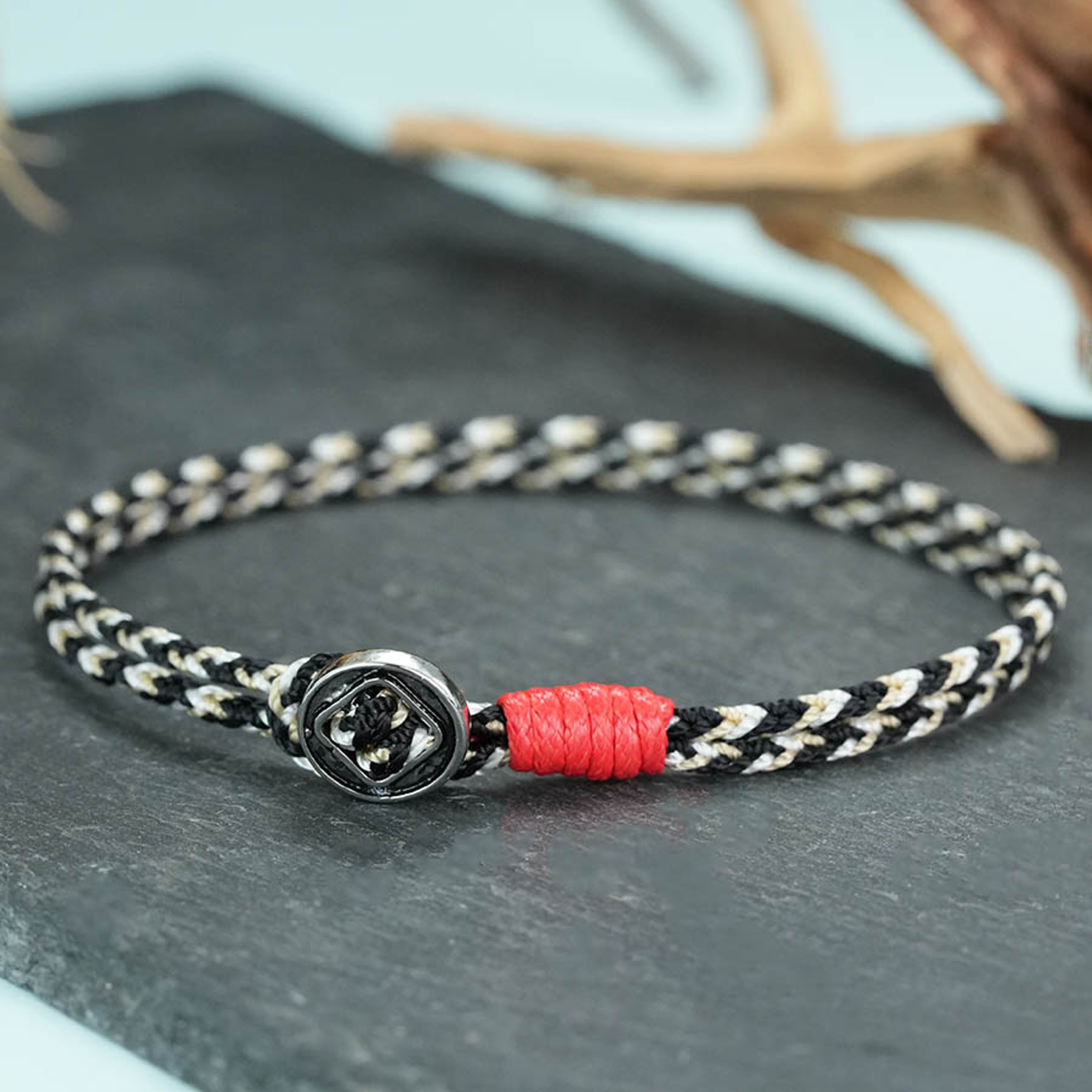 Red Rope Bracelet for Men Adjustable Wrap Bracelet Minimalist Casual Wrist Jewelry – view 2