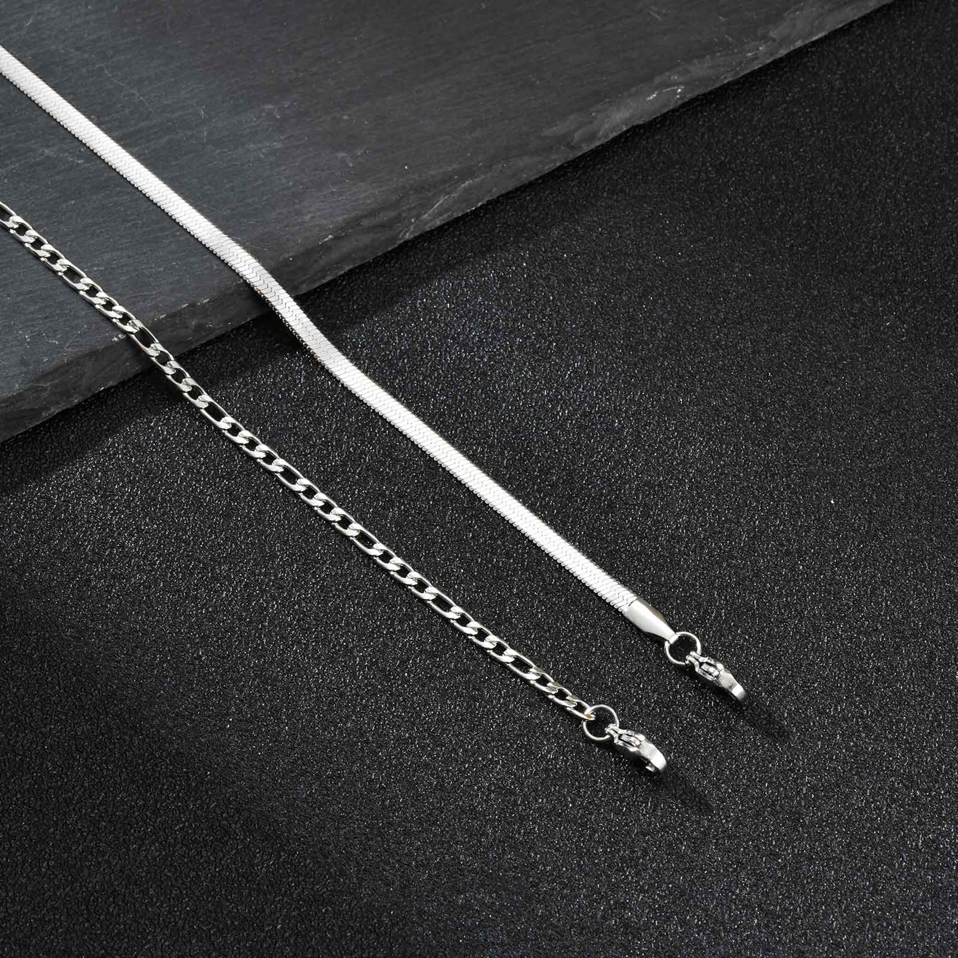 Mens Stainless Steel Bracelet Adjustable Minimalist Silver Chain Wristband – view 6