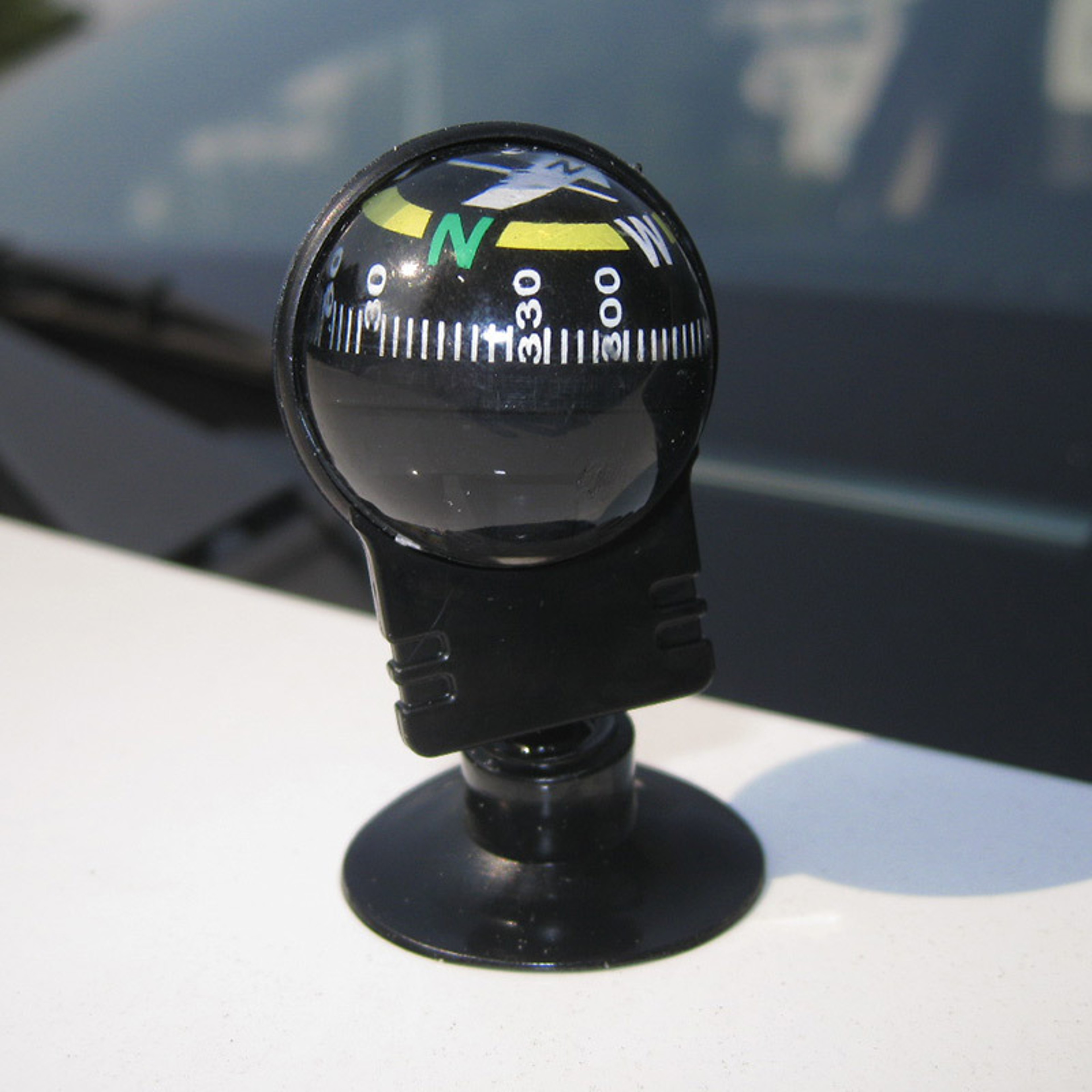 Waterproof Car Compass Ball with Suction Cup Dashboard Navigation Tool – view 1