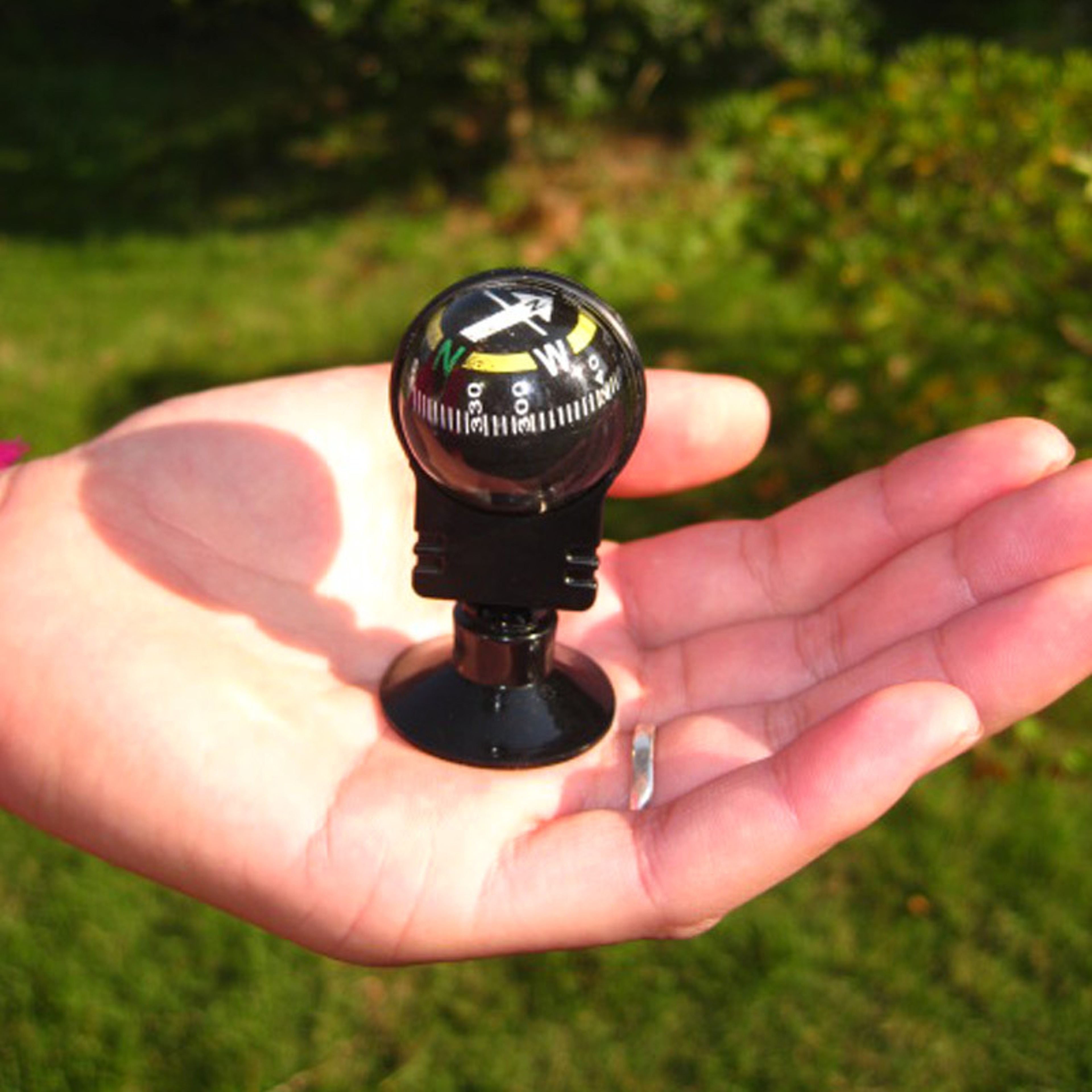 Waterproof Car Compass Ball with Suction Cup Dashboard Navigation Tool – view 2
