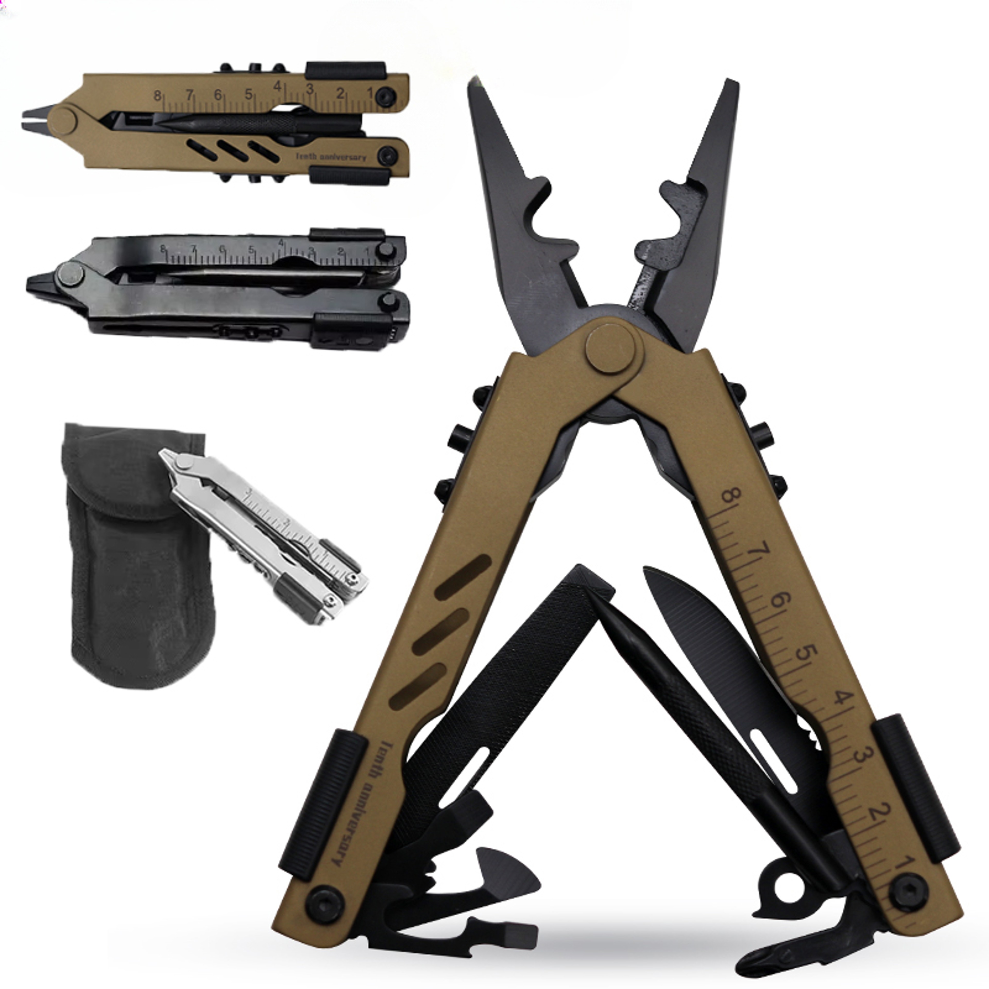 Heavy Duty EDC Multi Tool Pliers Foldable Stainless Steel Survival Tool for Camping Hiking Repair – view 2