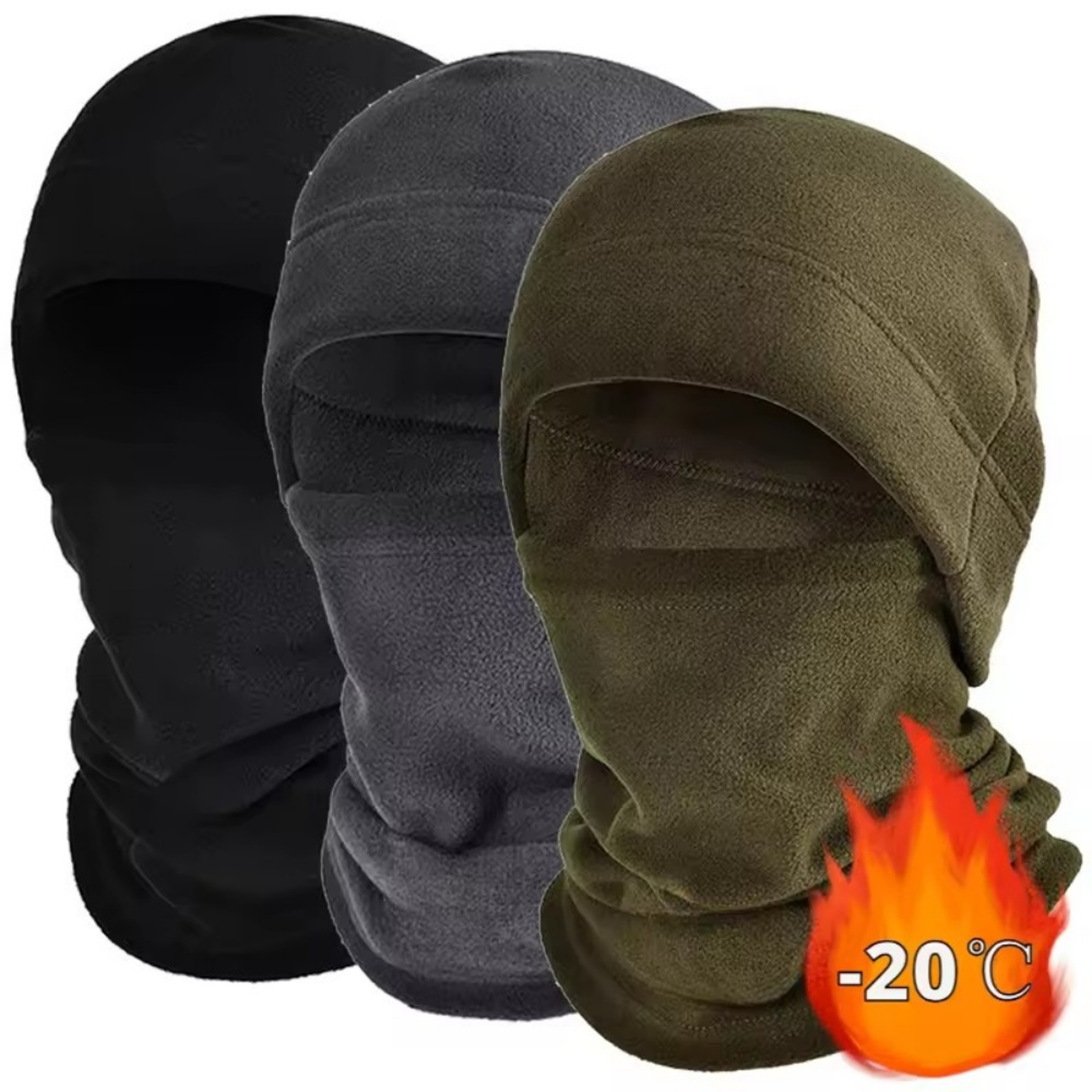 Thermal Winter Fleece Balaclava Hat And Neck Warmer Set For Cycling Ski And Outdoor Protection 0