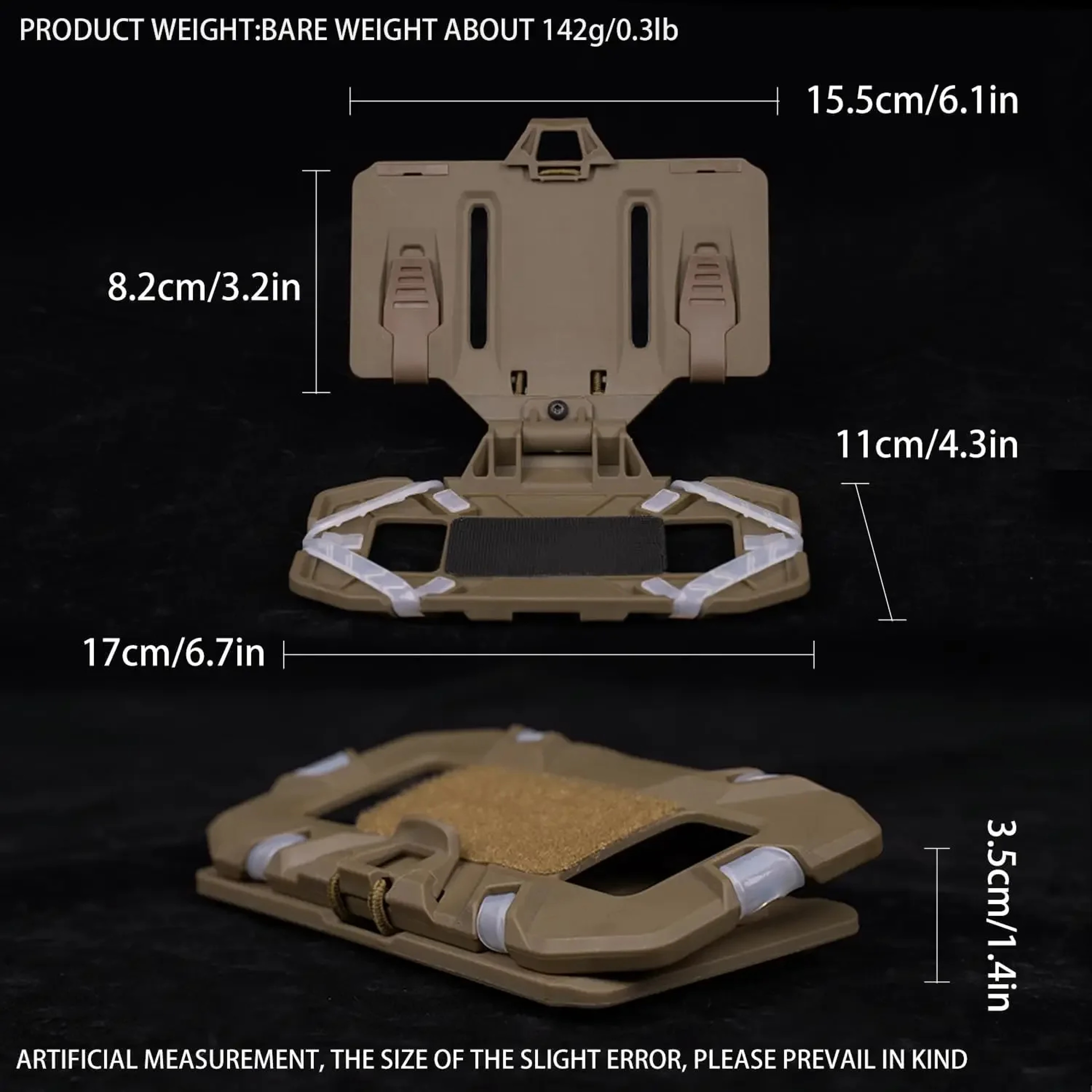 Tactical MOLLE Chest Phone Holder with Foldable Navigation Board for Hunting and Outdoor Gear – view 3