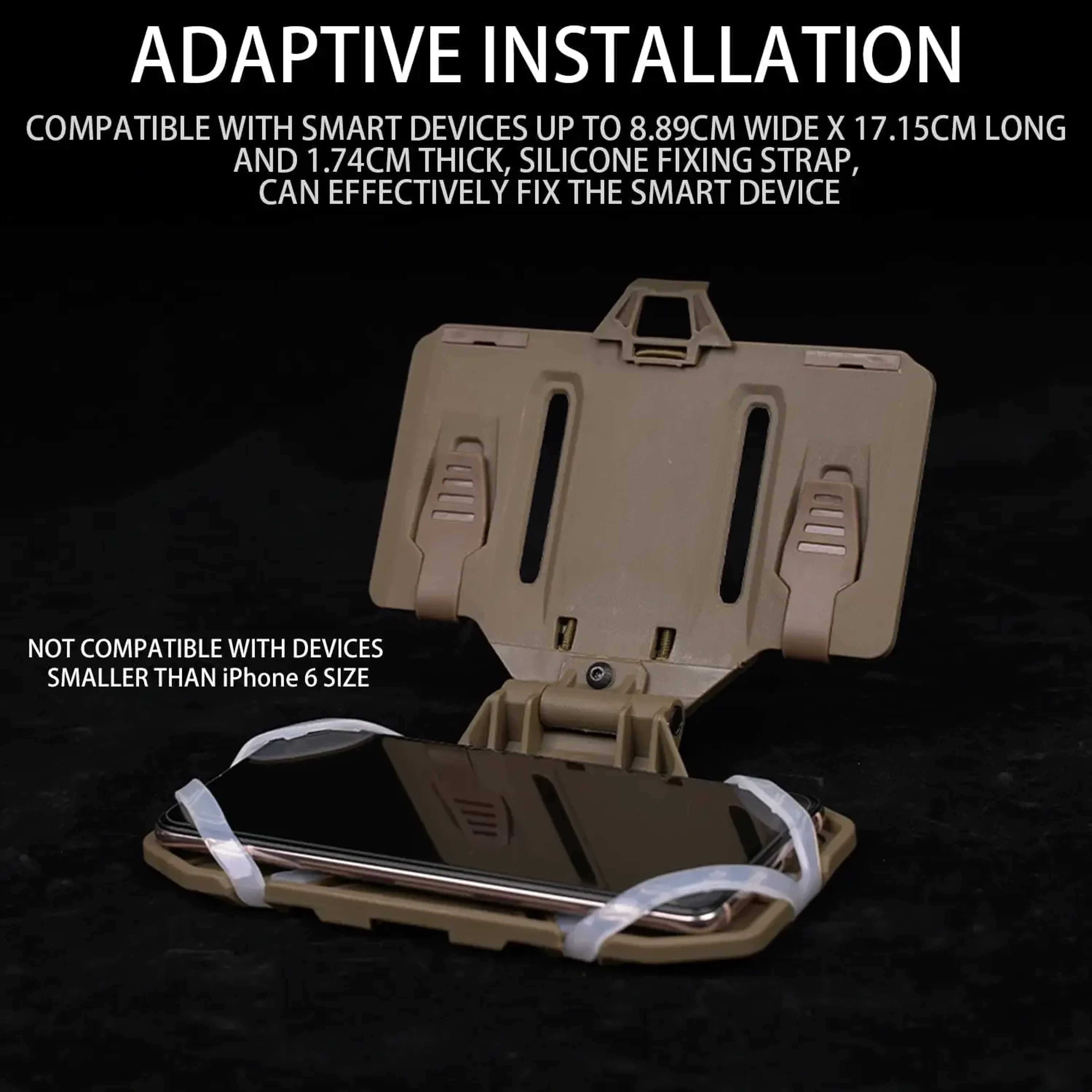 Tactical MOLLE Chest Phone Holder with Foldable Navigation Board for Hunting and Outdoor Gear – view 4
