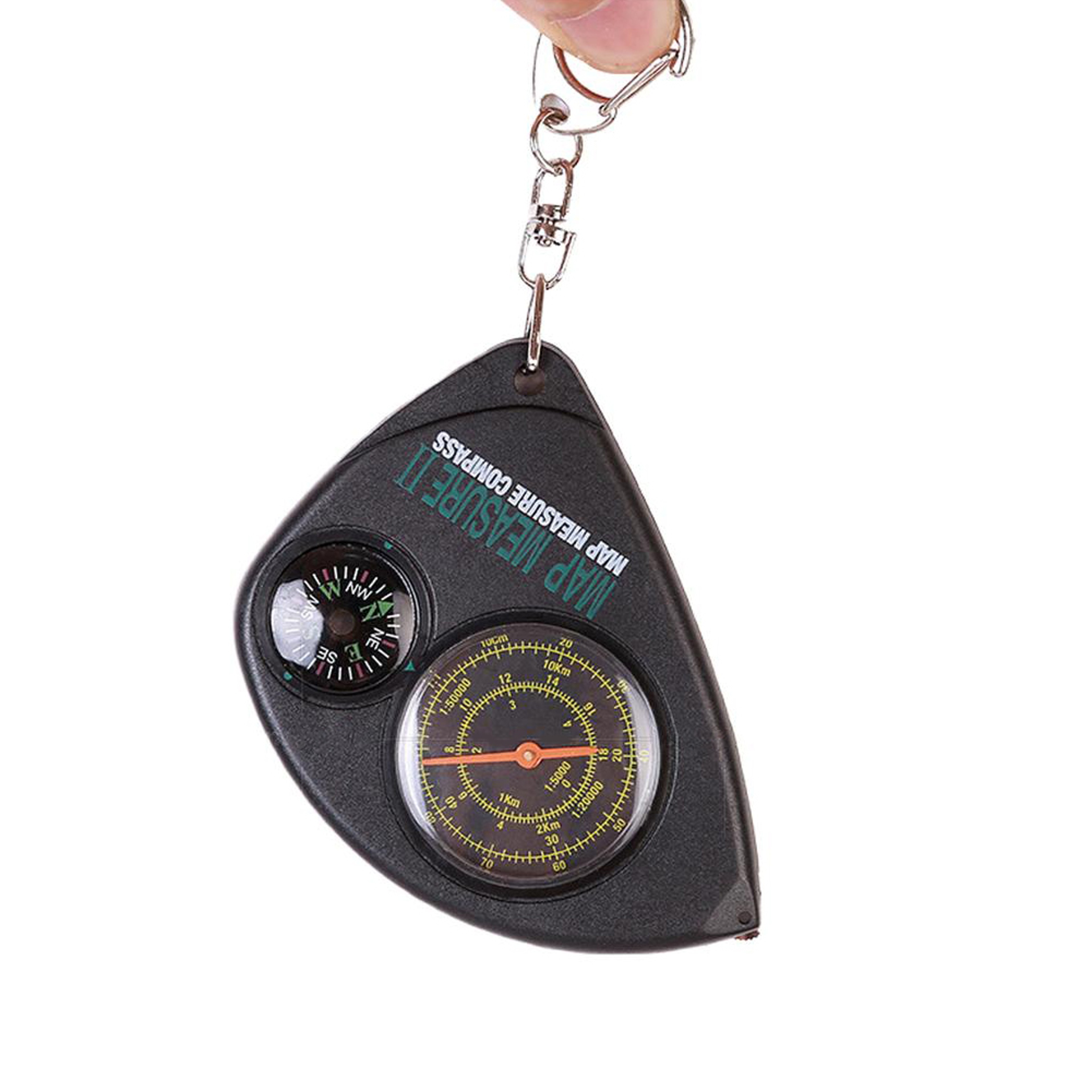 Multi Functional Compass Keychain with Map Scale and Rangefinder for Hiking and Navigation – view 3