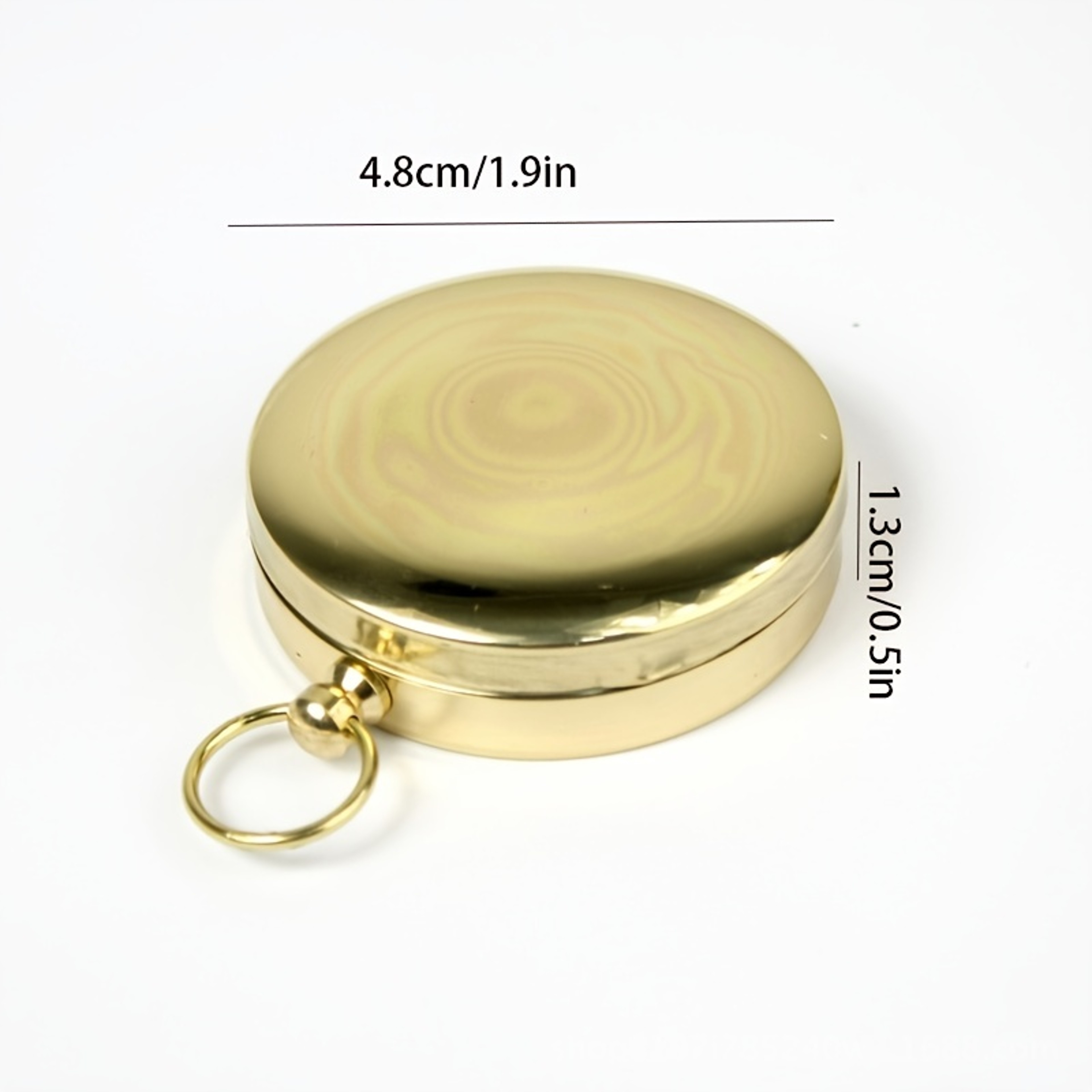 High Precision Brass Pocket Compass with Luminous Dial for Hiking and Navigation – view 2