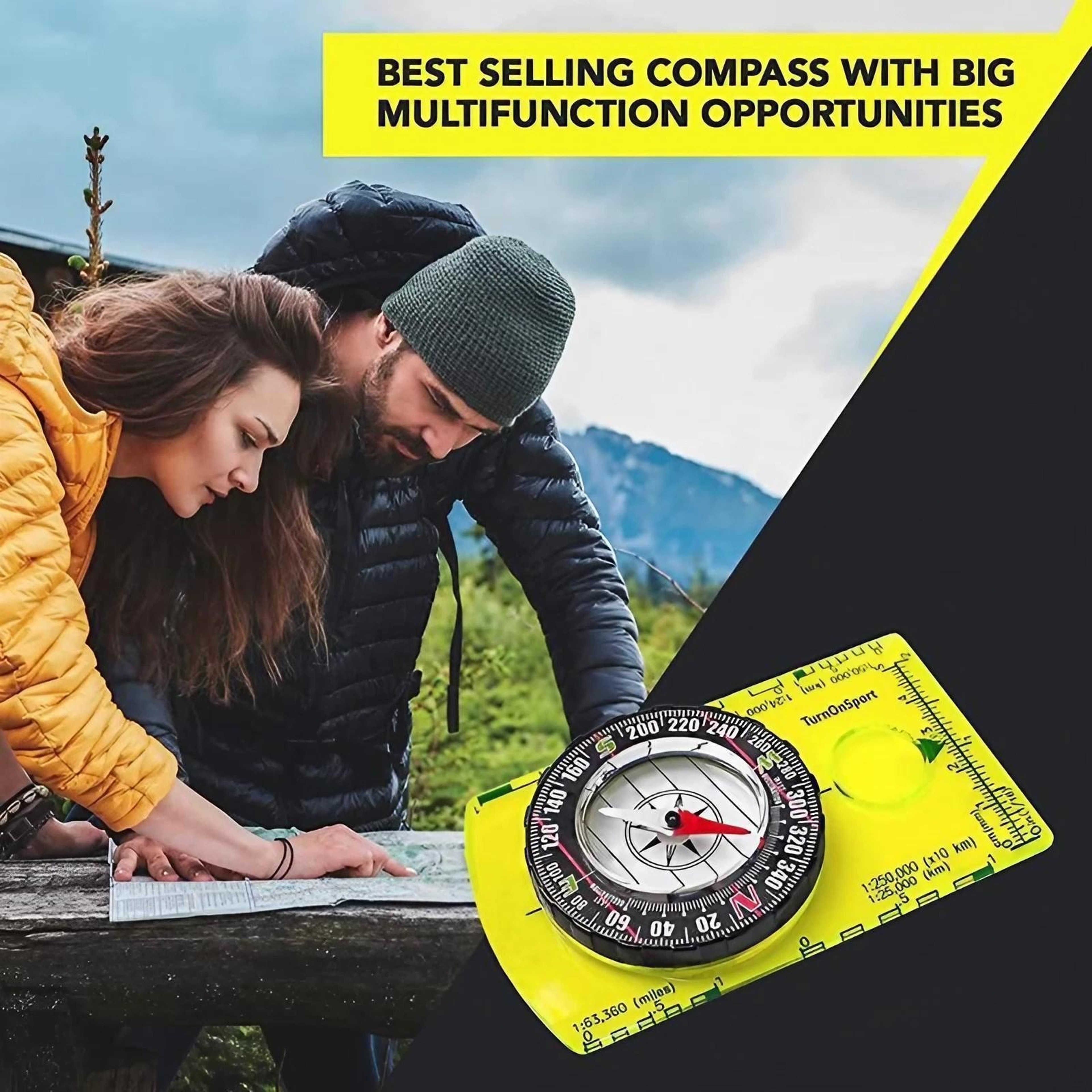 Precision Explorer Hiking Compass With Map Scale Pro Orienteering Navigation Tool 2
