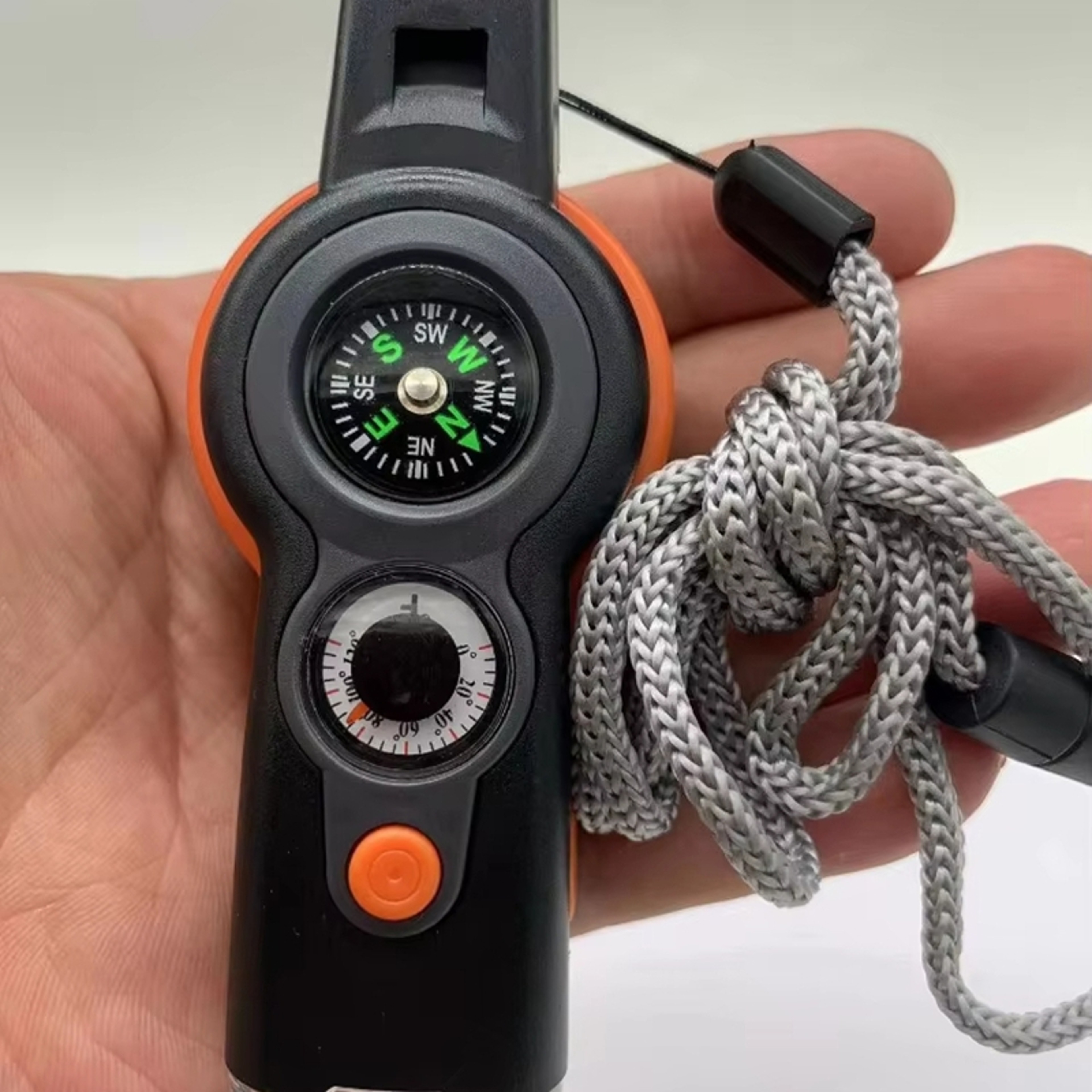 Multi Function Survival Whistle with Compass Flashlight for Camping Hiking Safety Gear – view 6