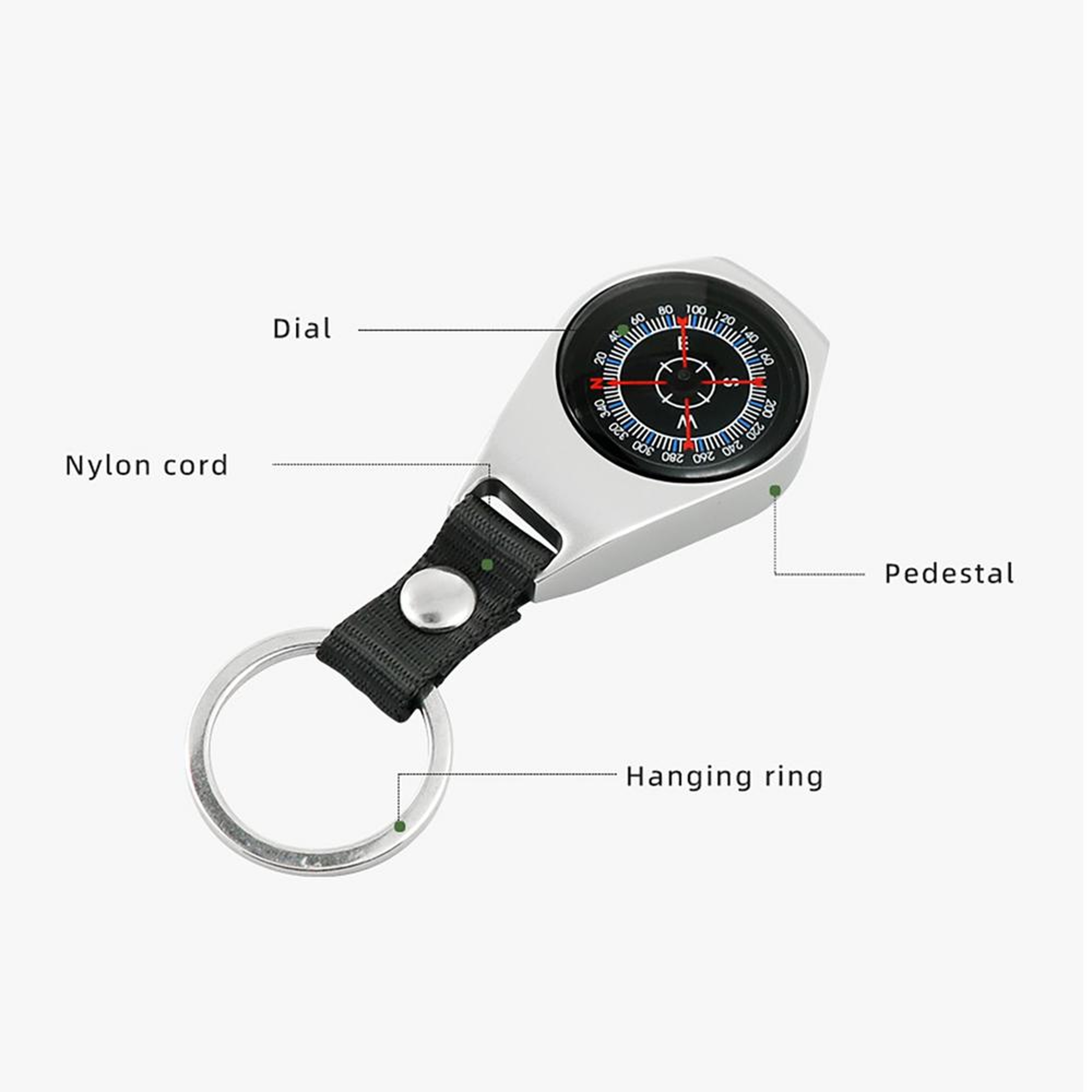 Compact Pocket Compass Keychain for Hiking and Camping Navigation – view 7
