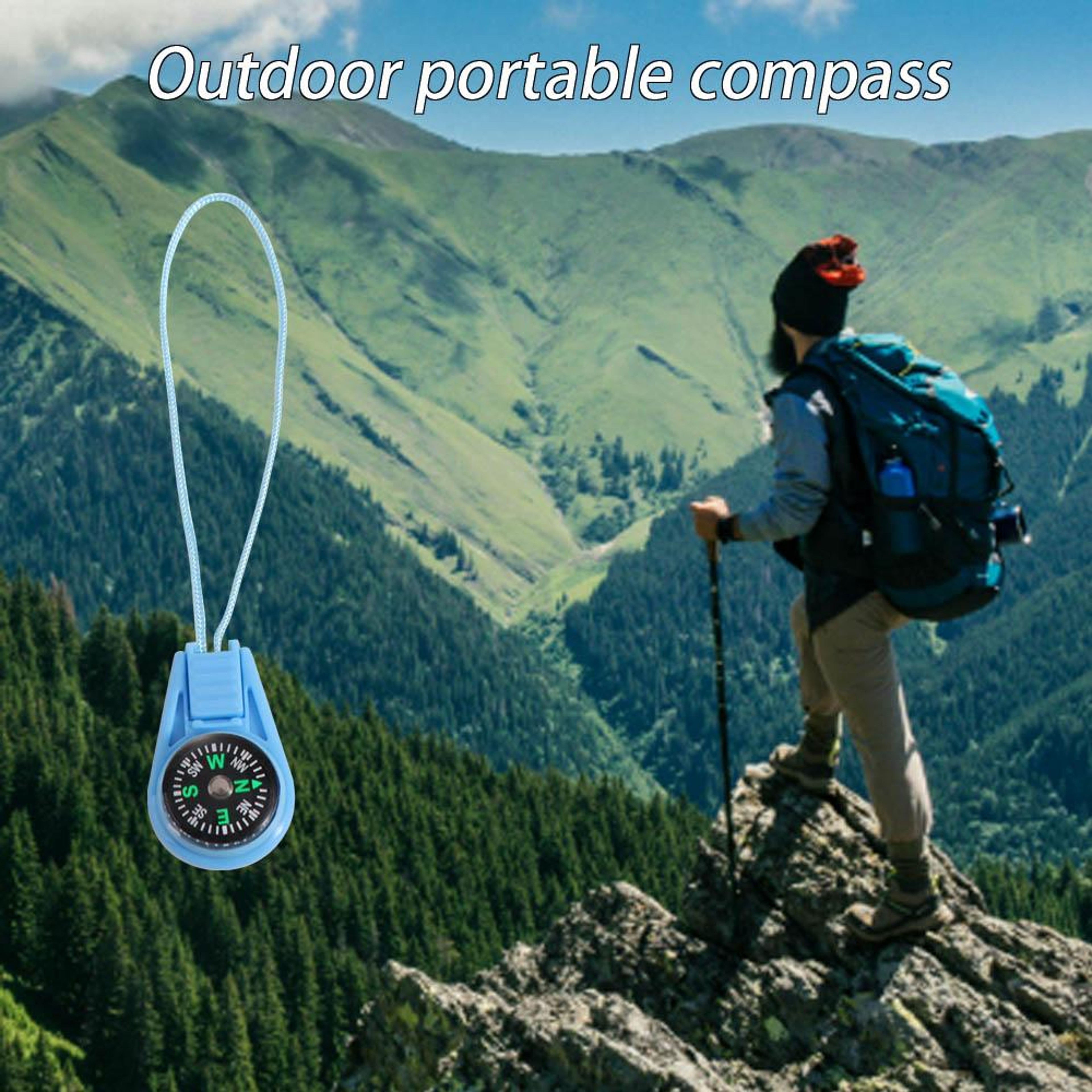 Waterproof Mini Survival Compass Portable Pocket Hiking Navigation Tool – view 5