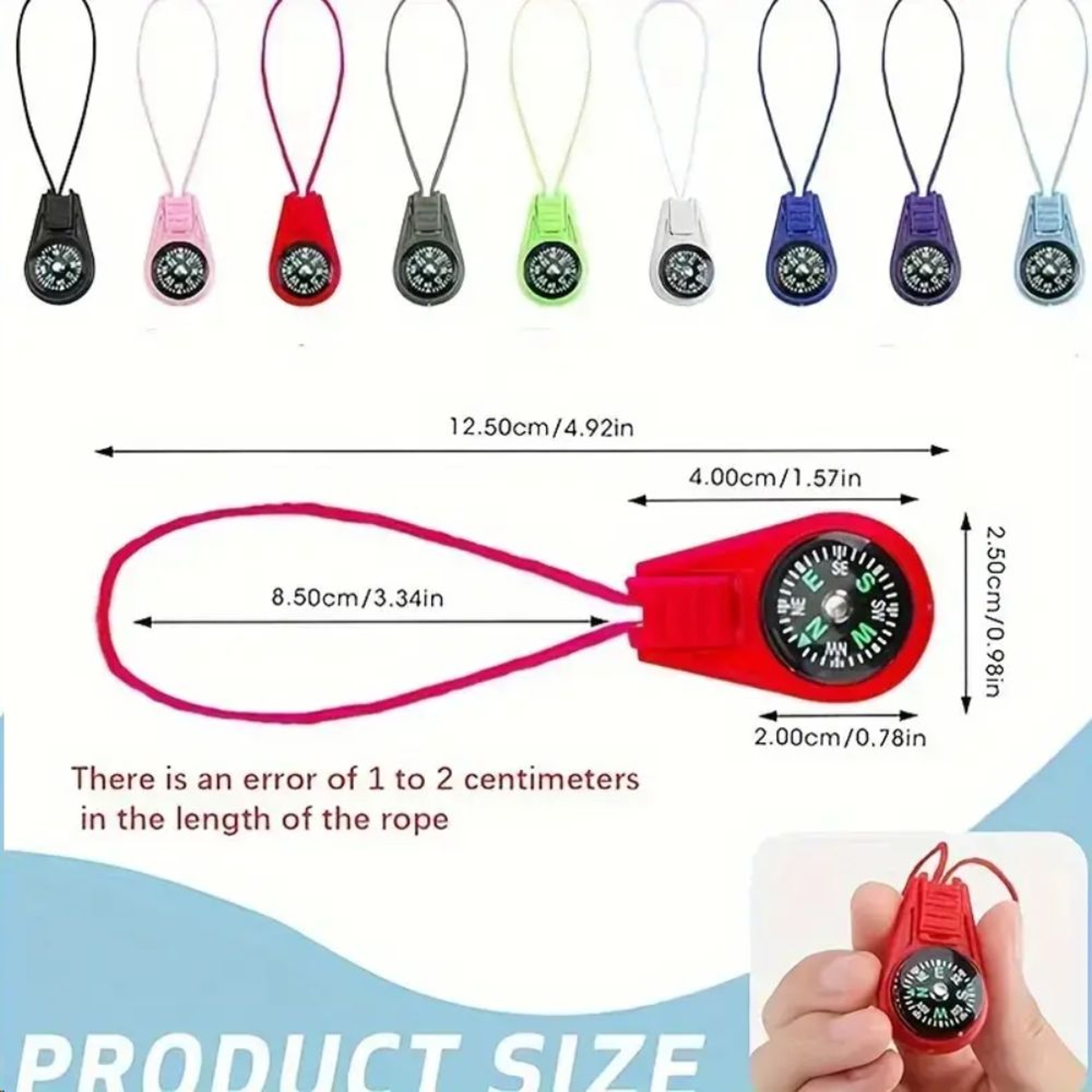 Waterproof Mini Survival Compass Portable Pocket Hiking Navigation Tool – view 6