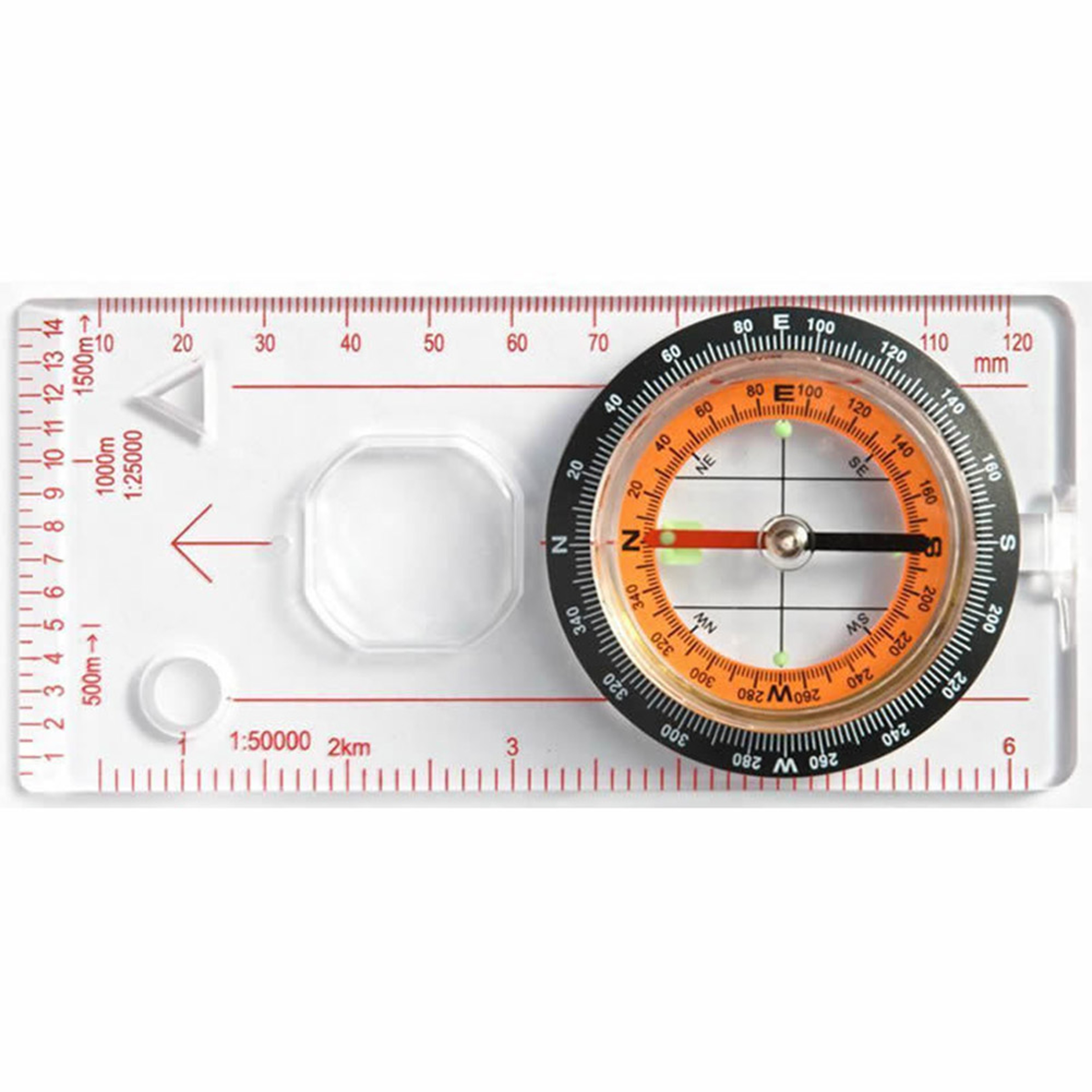 Professional lensatic compass with metal build for hiking navigation and outdoor survival – view 1