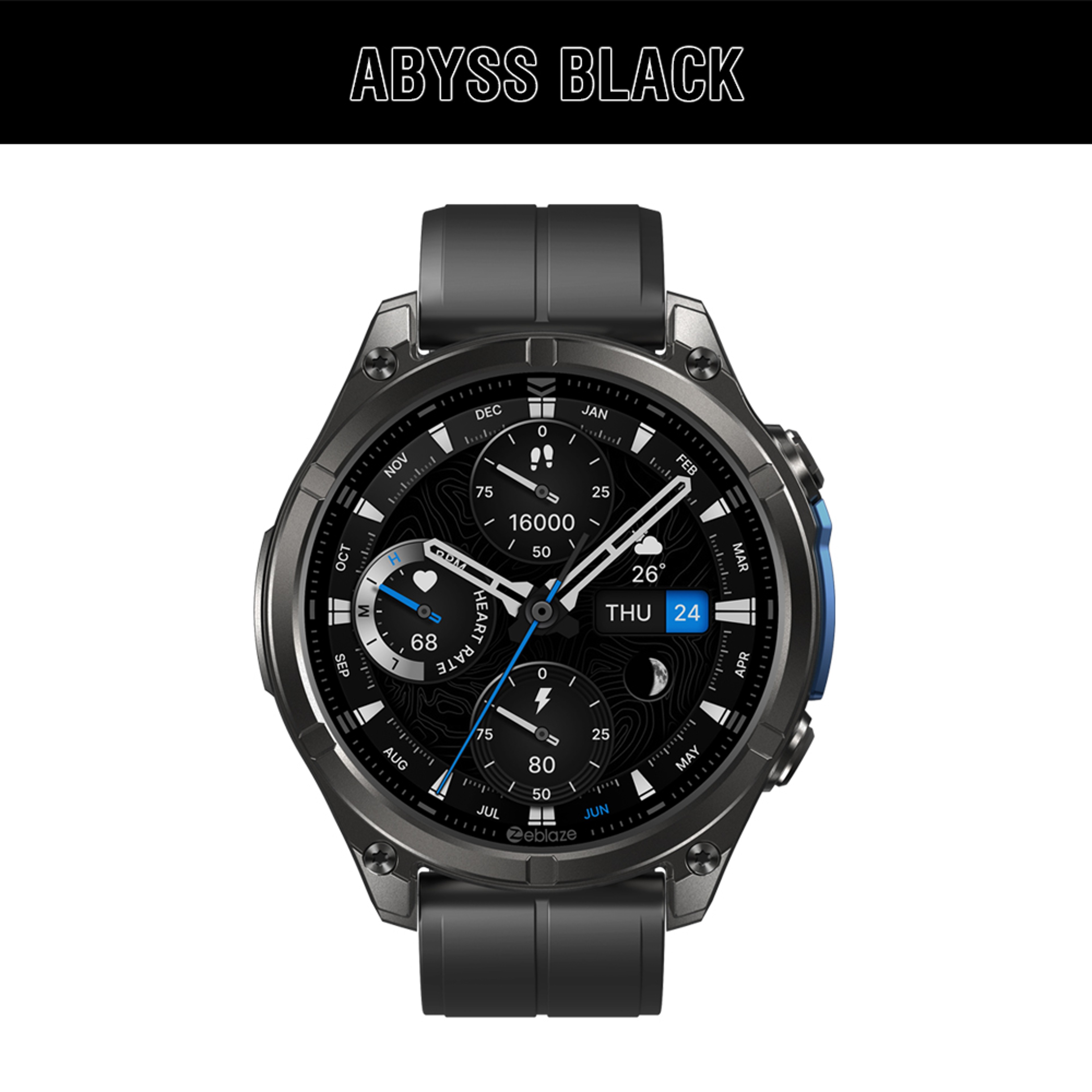 Outdoor Tactical Smart Watch With Flashlight Fitness Tracker Heart Rate Blood Pressure Monitor 1