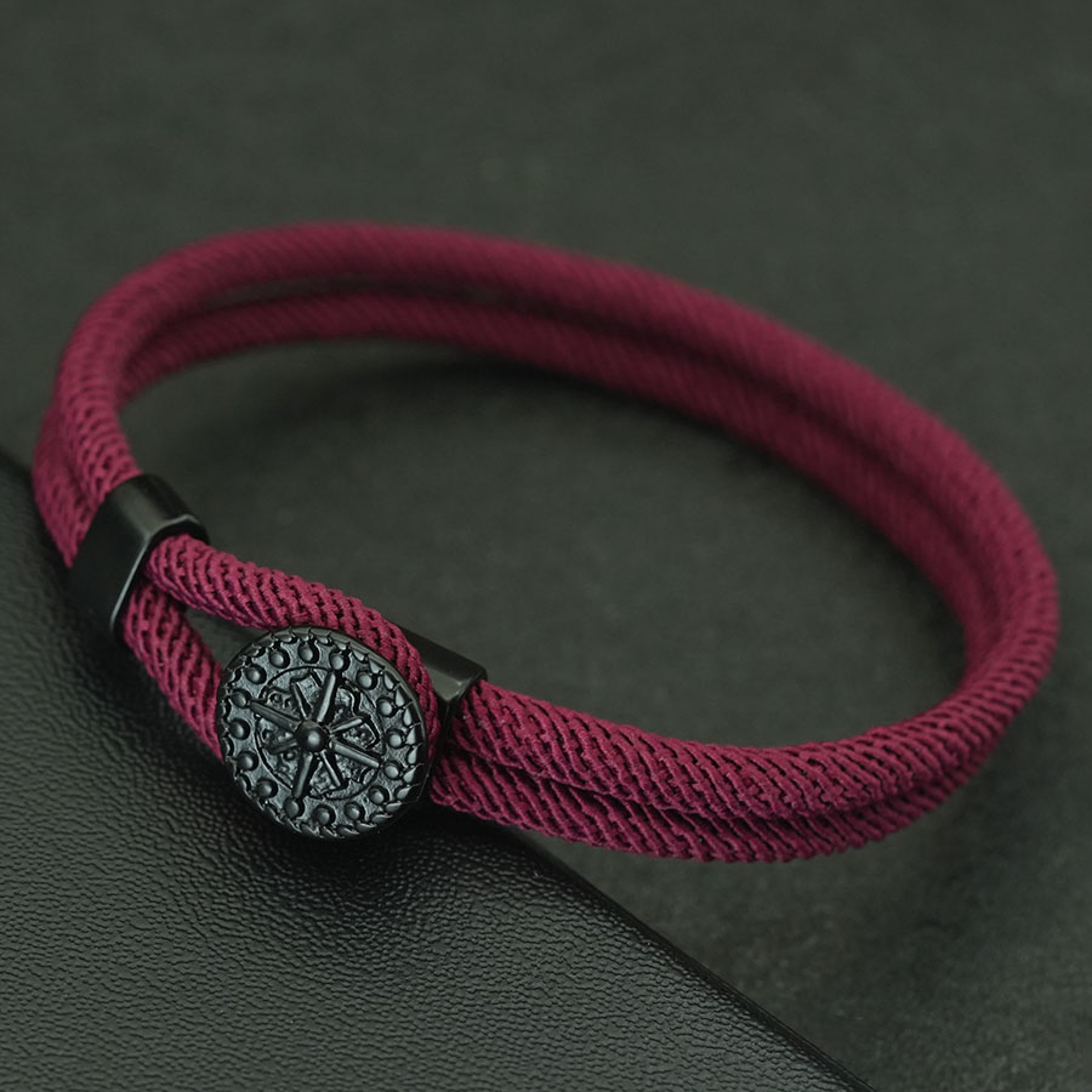 Nautical Compass Braided Rope Bracelet for Men Handmade Hook Surf Style Gift – view 8