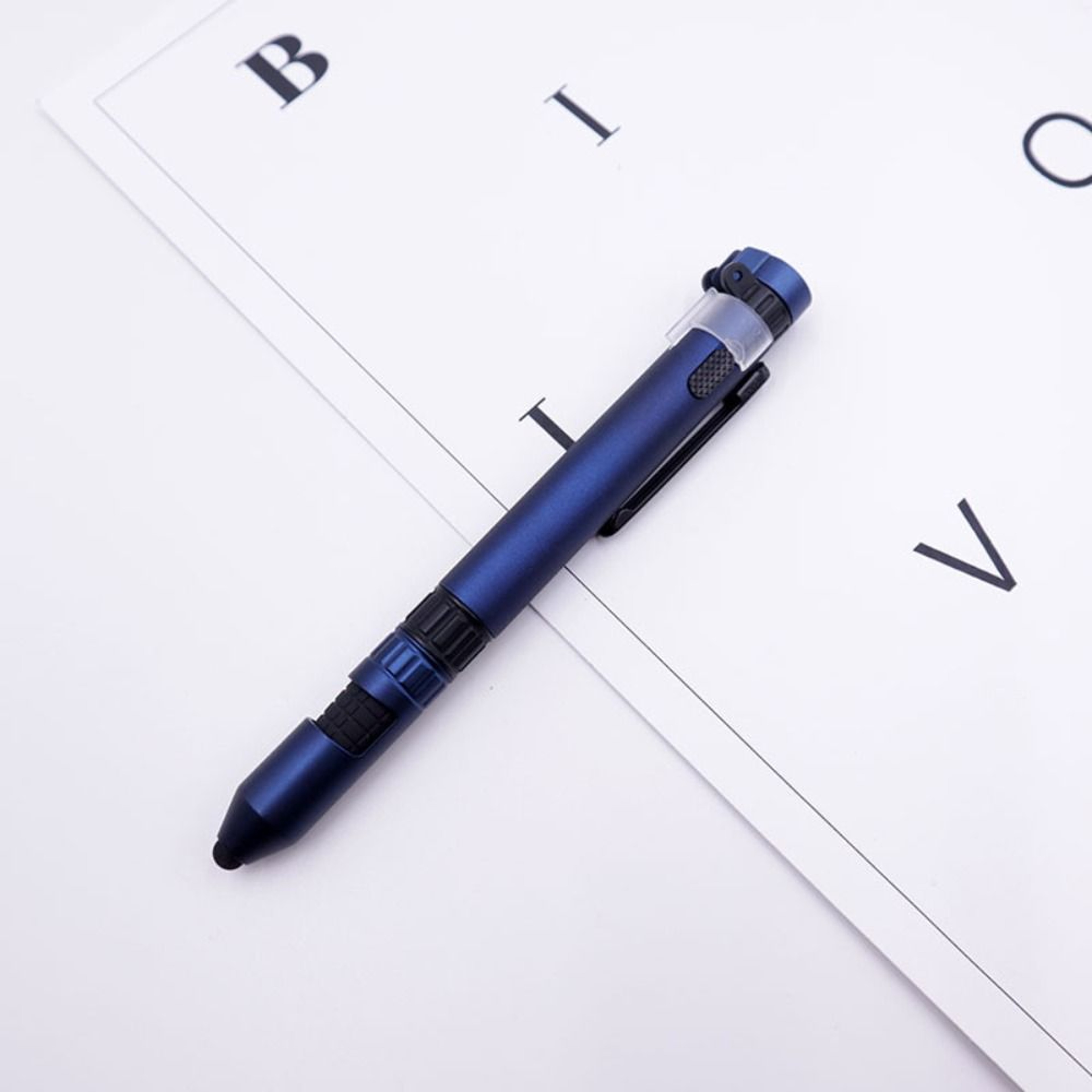Multifunctional Tactical Pen Light With Screwdriver Compass Stylus Portable EDC Tool 8