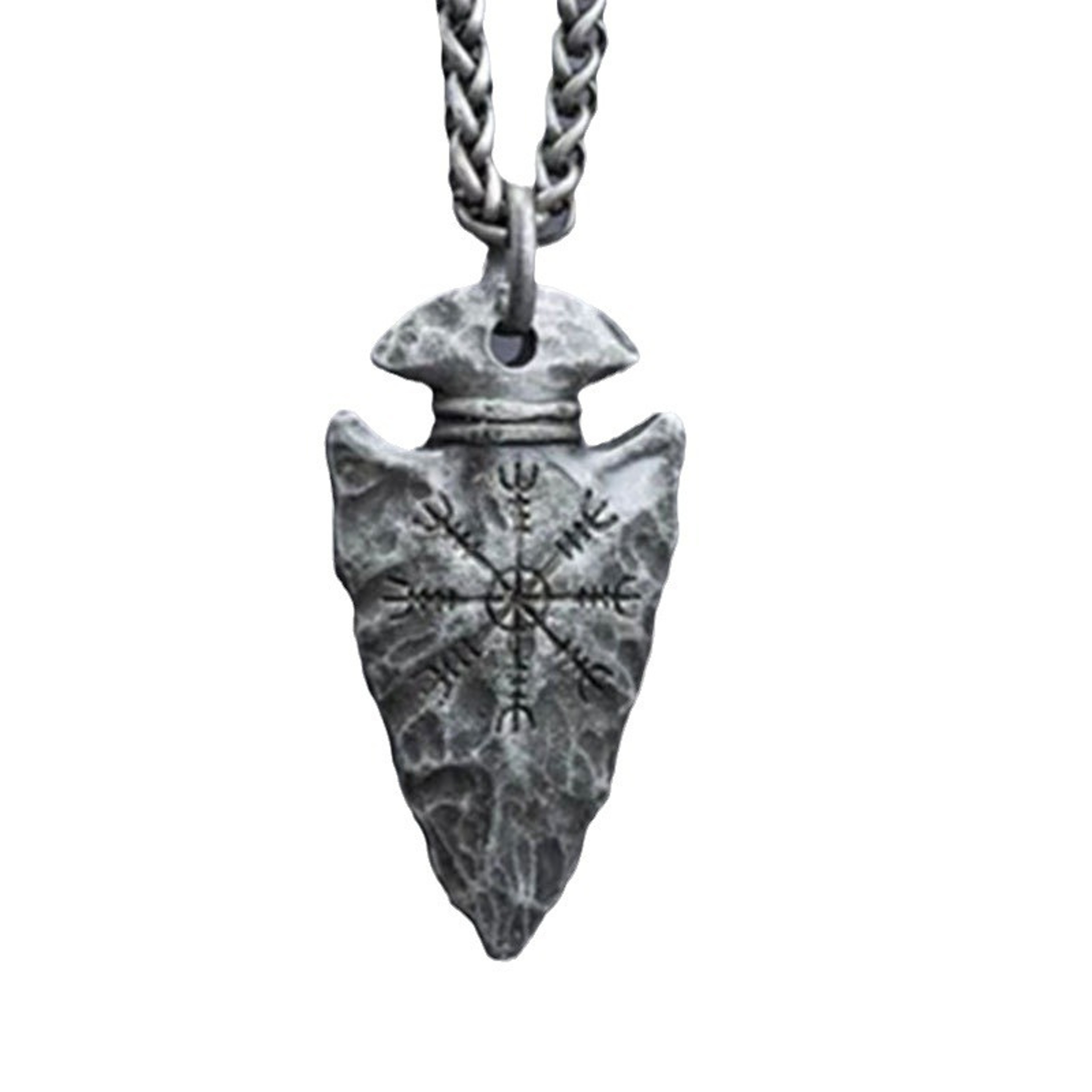 Viking Spear Rune Pendant Necklace Norse Pirate Amulet Jewelry – view 6