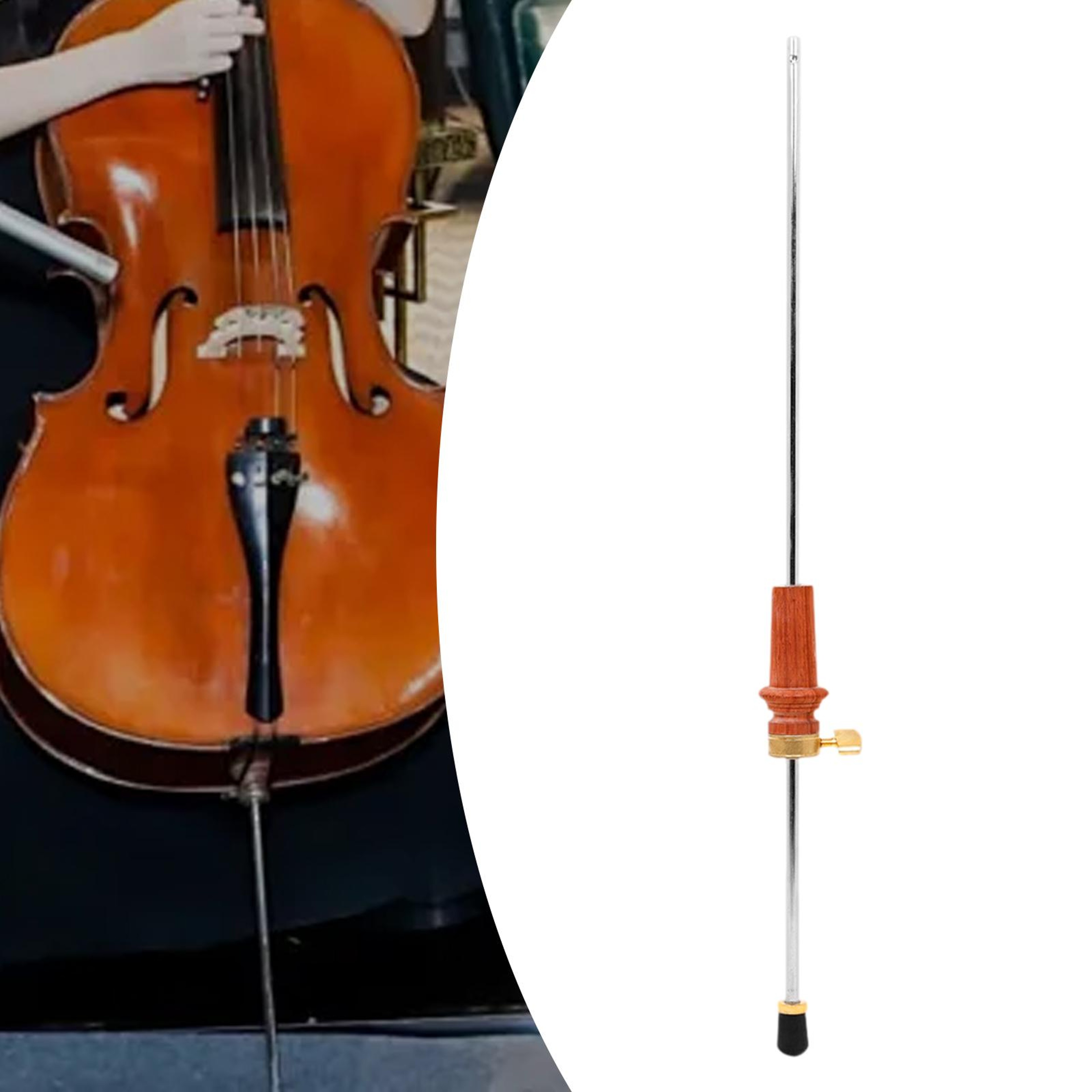 Professional Cello Endpin Tailpiece Set for Stable Tone and Performance – view 1