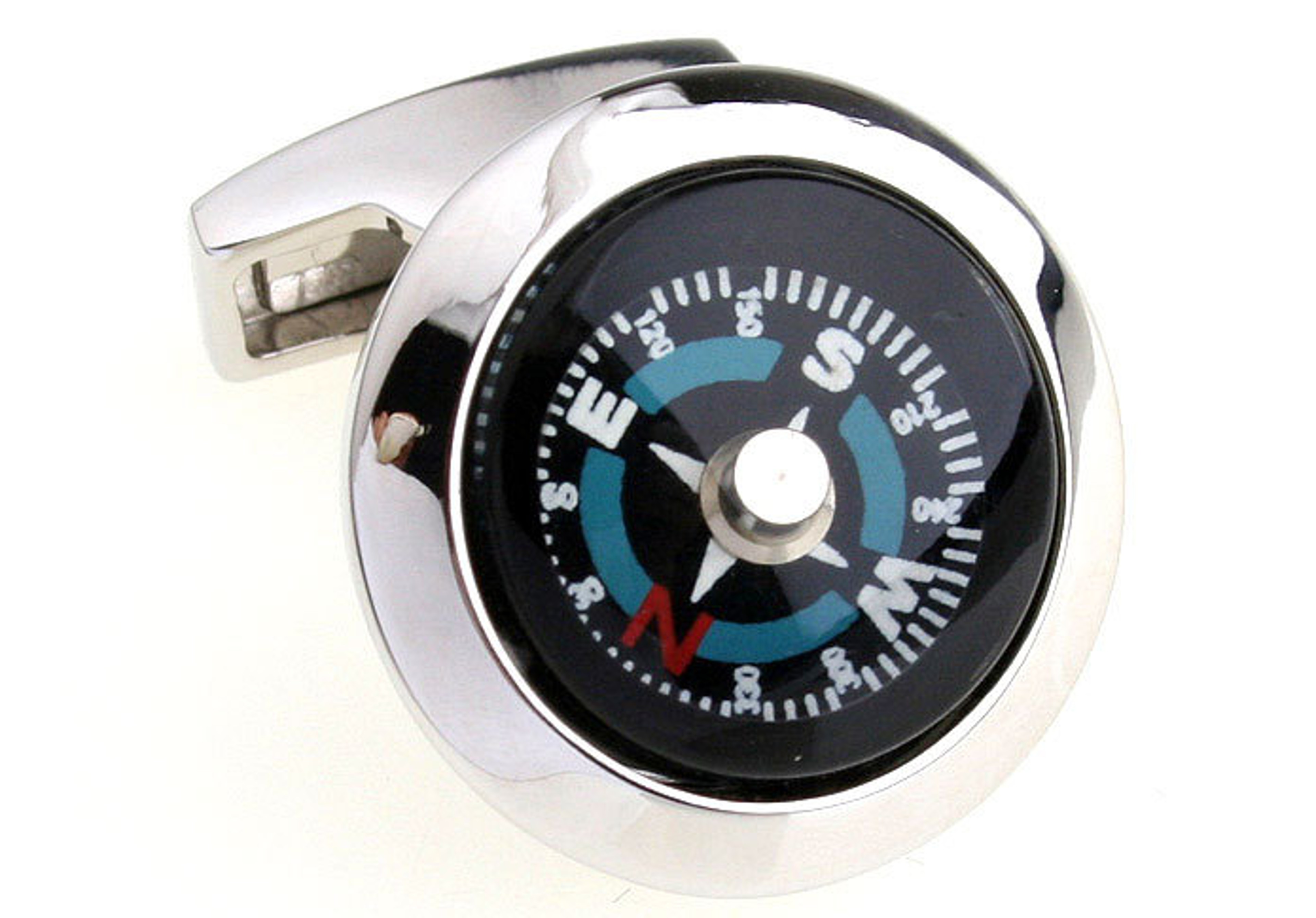 Men Compass Cufflinks Vintage Copper Navigation Design Formal Shirt Accessories 0