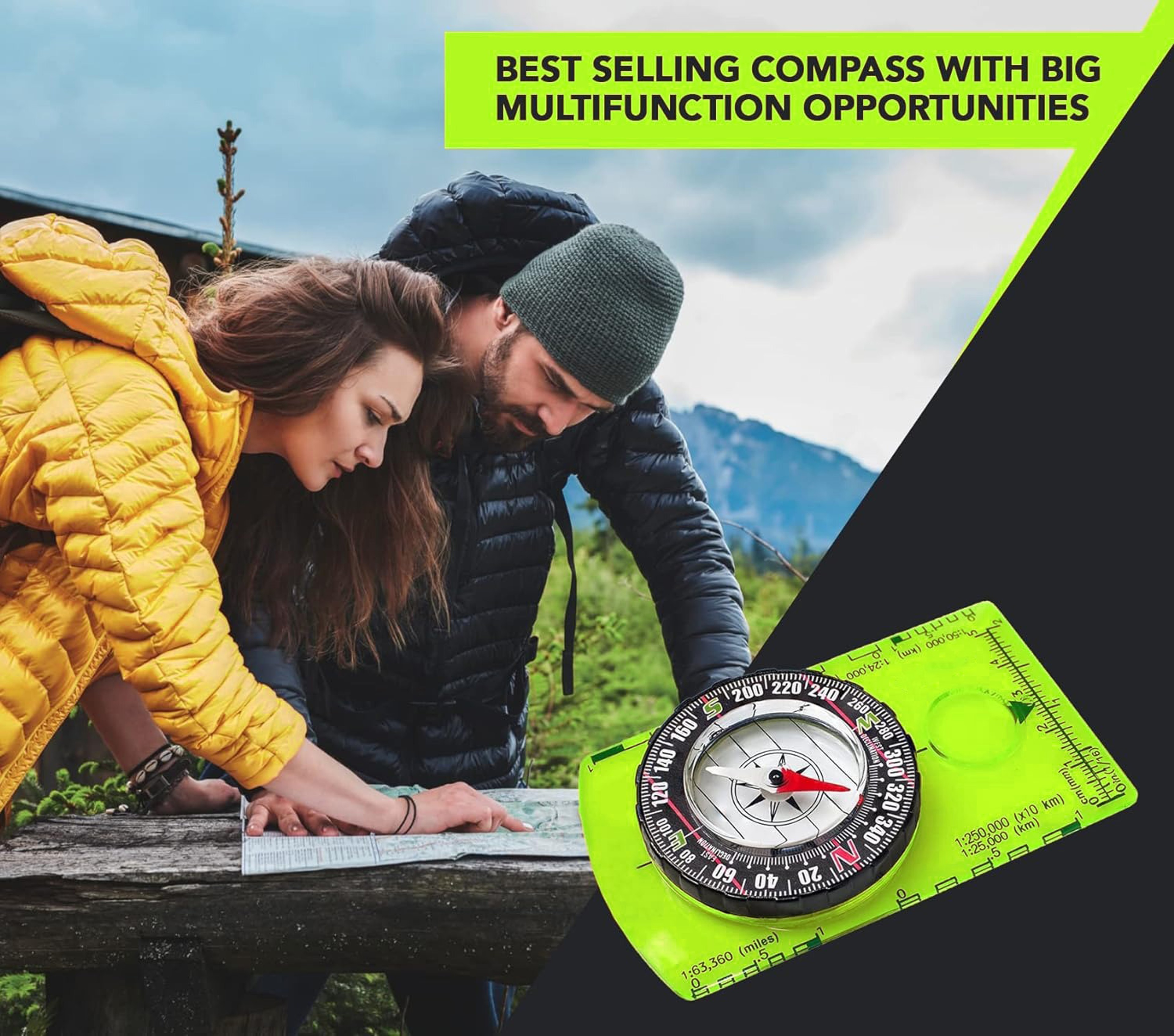 Professional Orienteering Compass For Hiking And Camping Navigation With Map Reading Precision 4