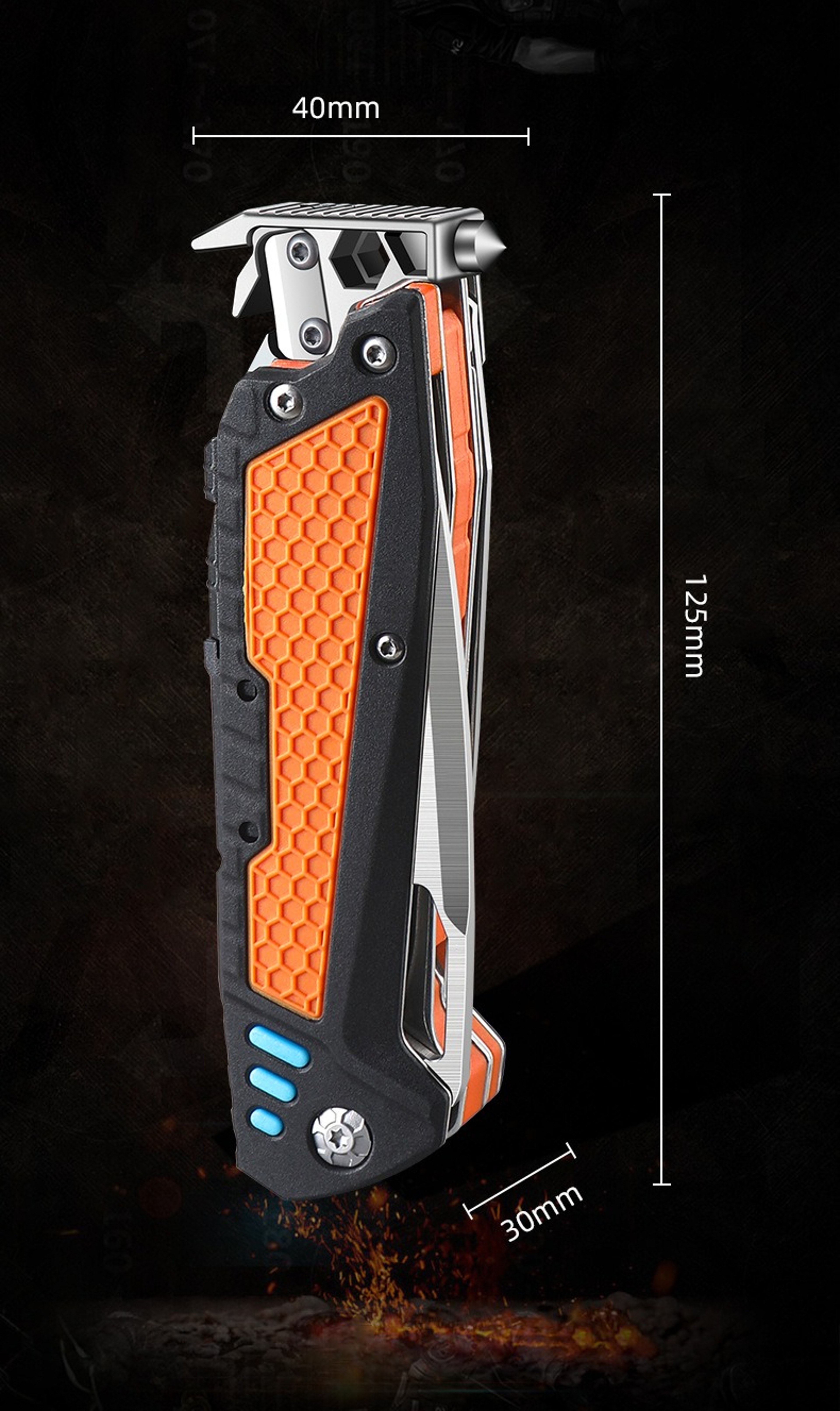 Multifunctional Folding Knife EDC Tool for Camping Hiking Survival – view 4
