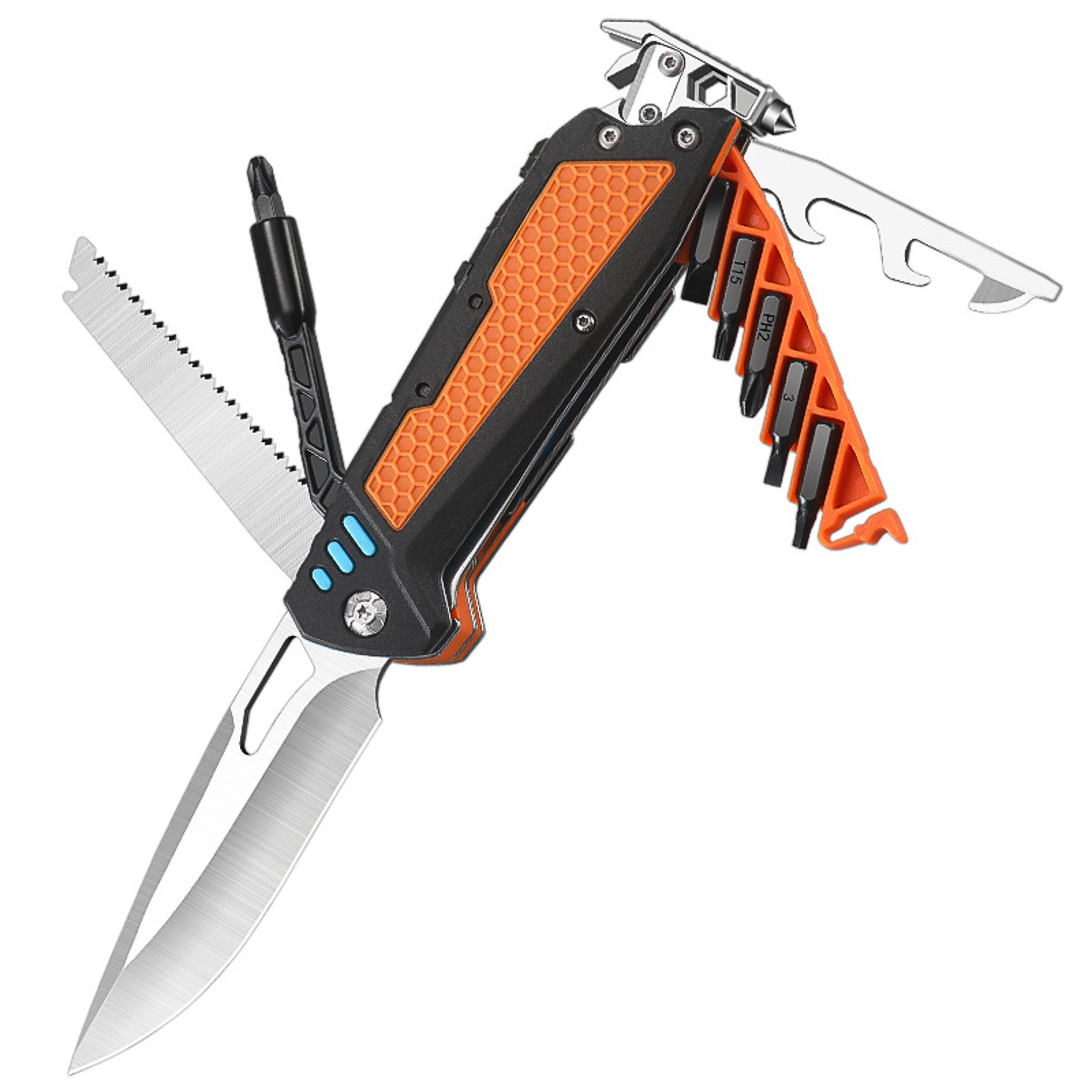 Multifunctional Folding Knife EDC Tool for Camping Hiking Survival – view 6