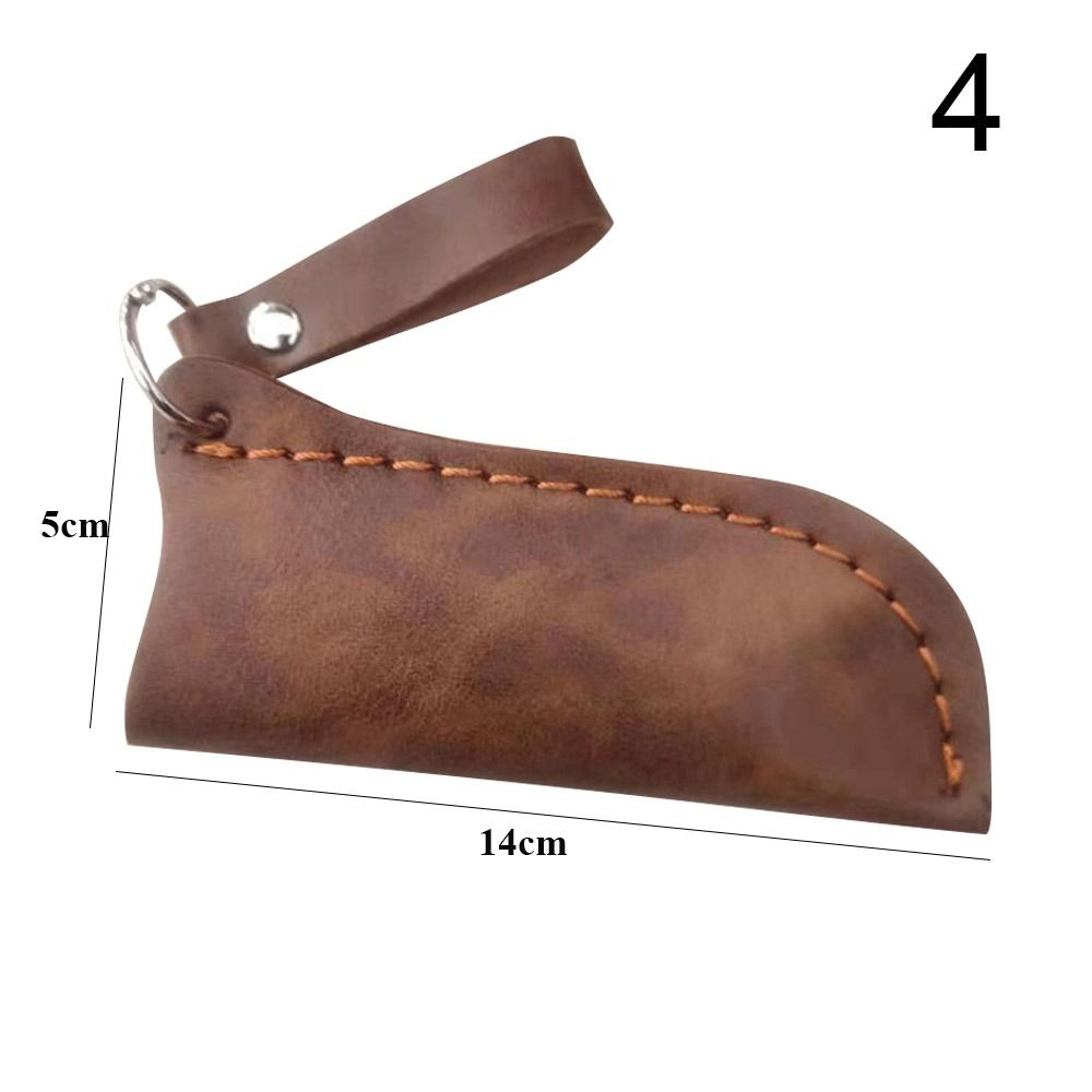 Leather Knife Sheath Belt Loop Holster Durable Outdoor Carry Flashlight Holder 6