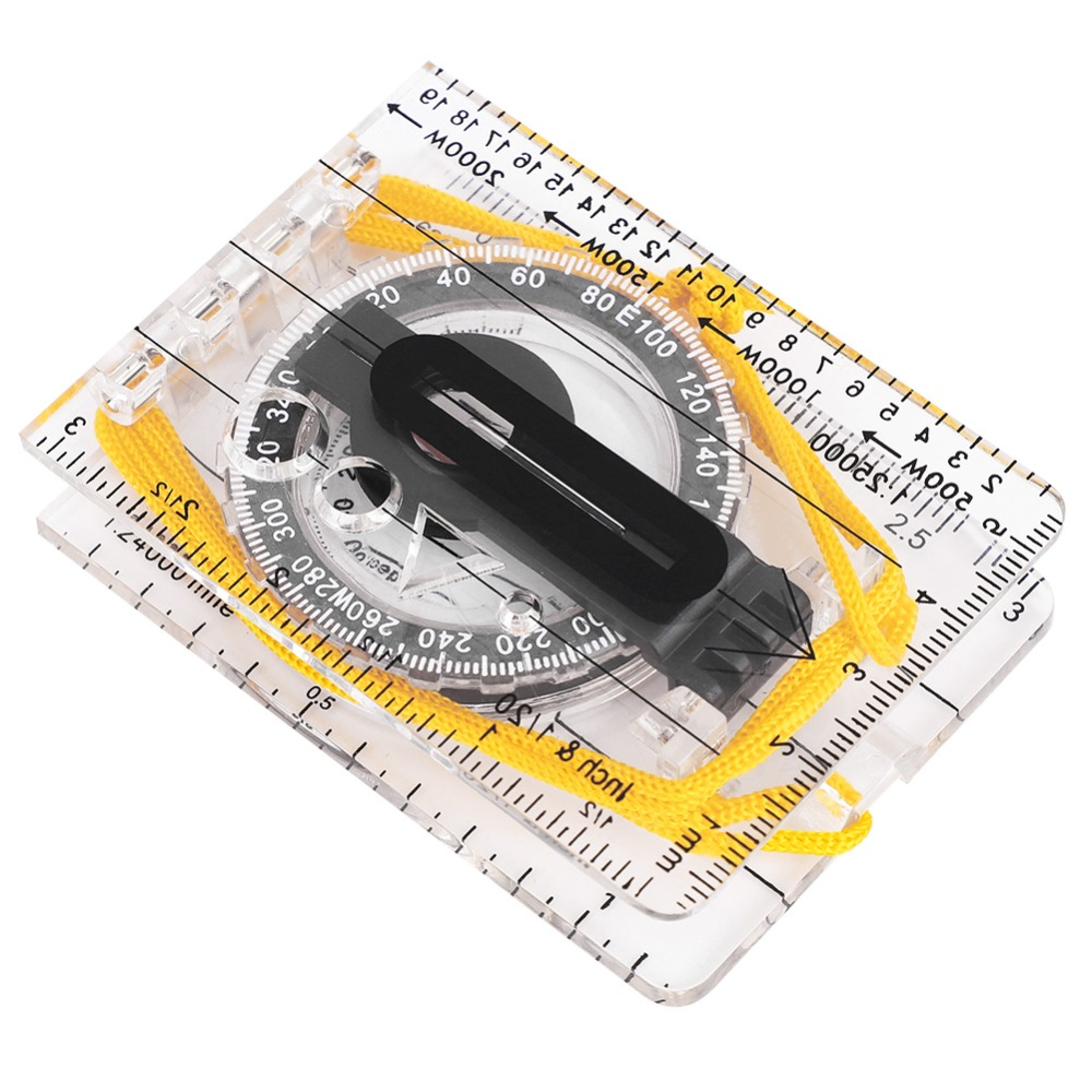 Lightweight Orienteering Compass with Ruler and Strap for Map Navigation and Hiking – view 2