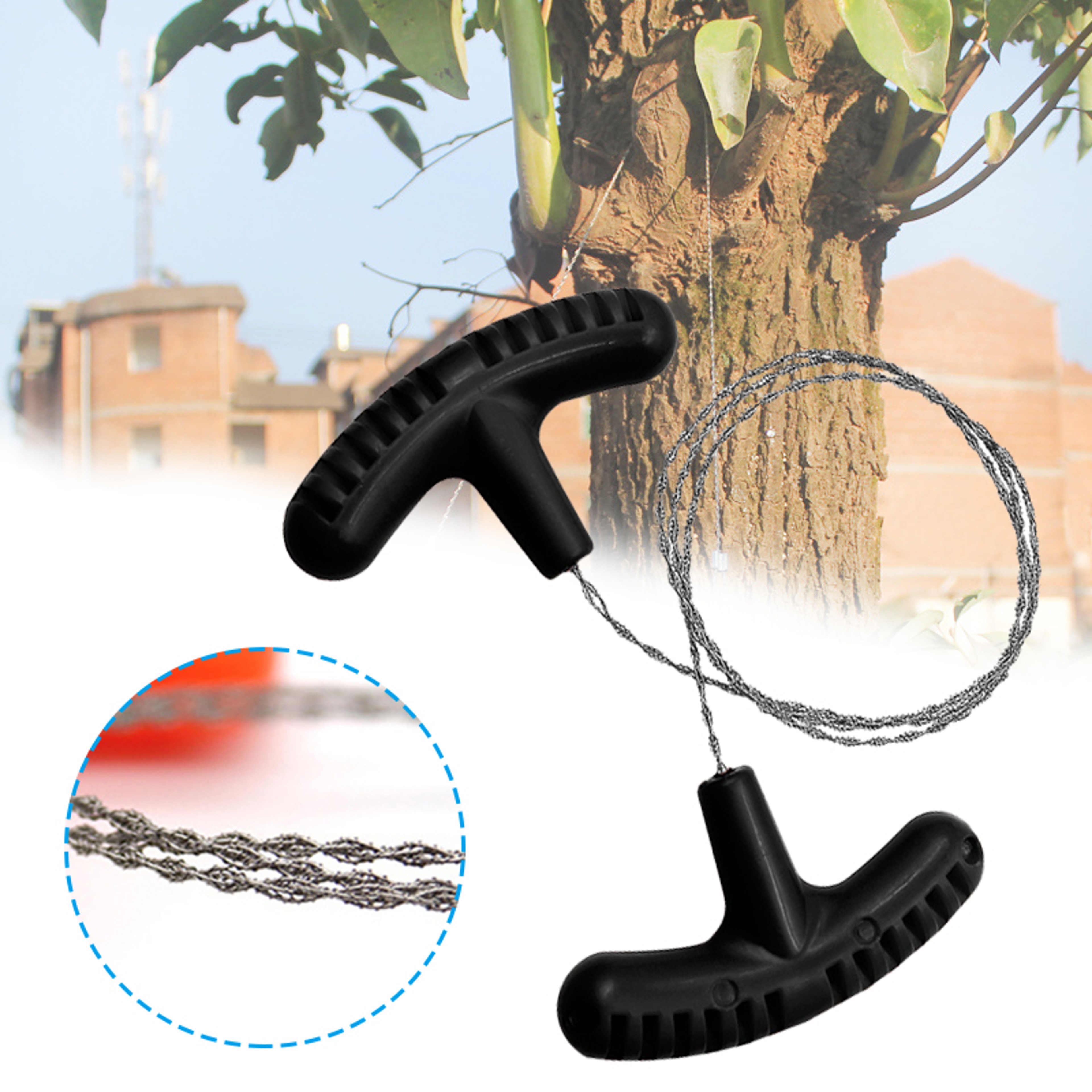 Compact Portable Wire Saw for Camping and Bushcraft Stainless Steel Survival Saw Tool – view 4