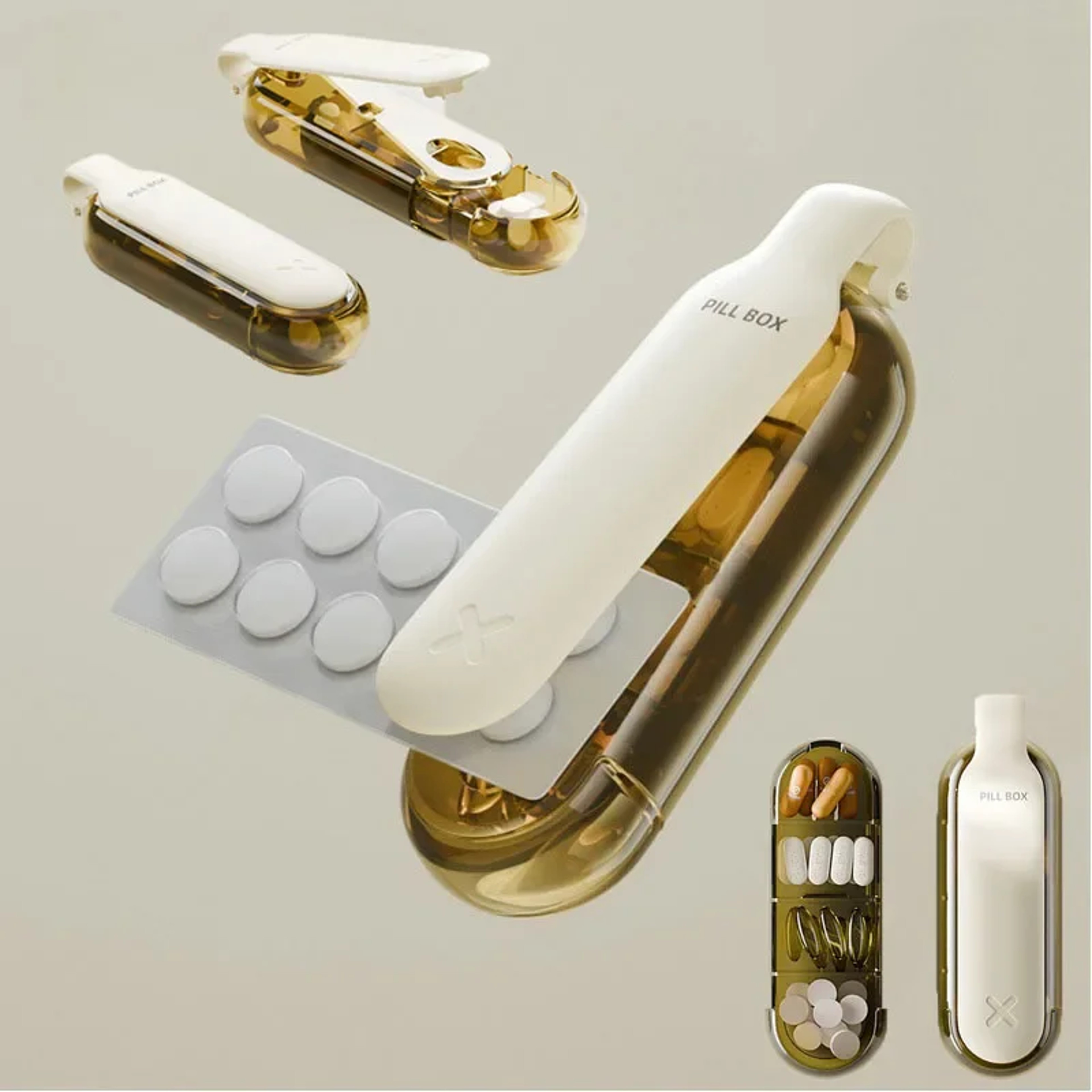 Easy Grip Pill Remover Tool with Storage Case Portable pill dispenser for Seniors – view 1