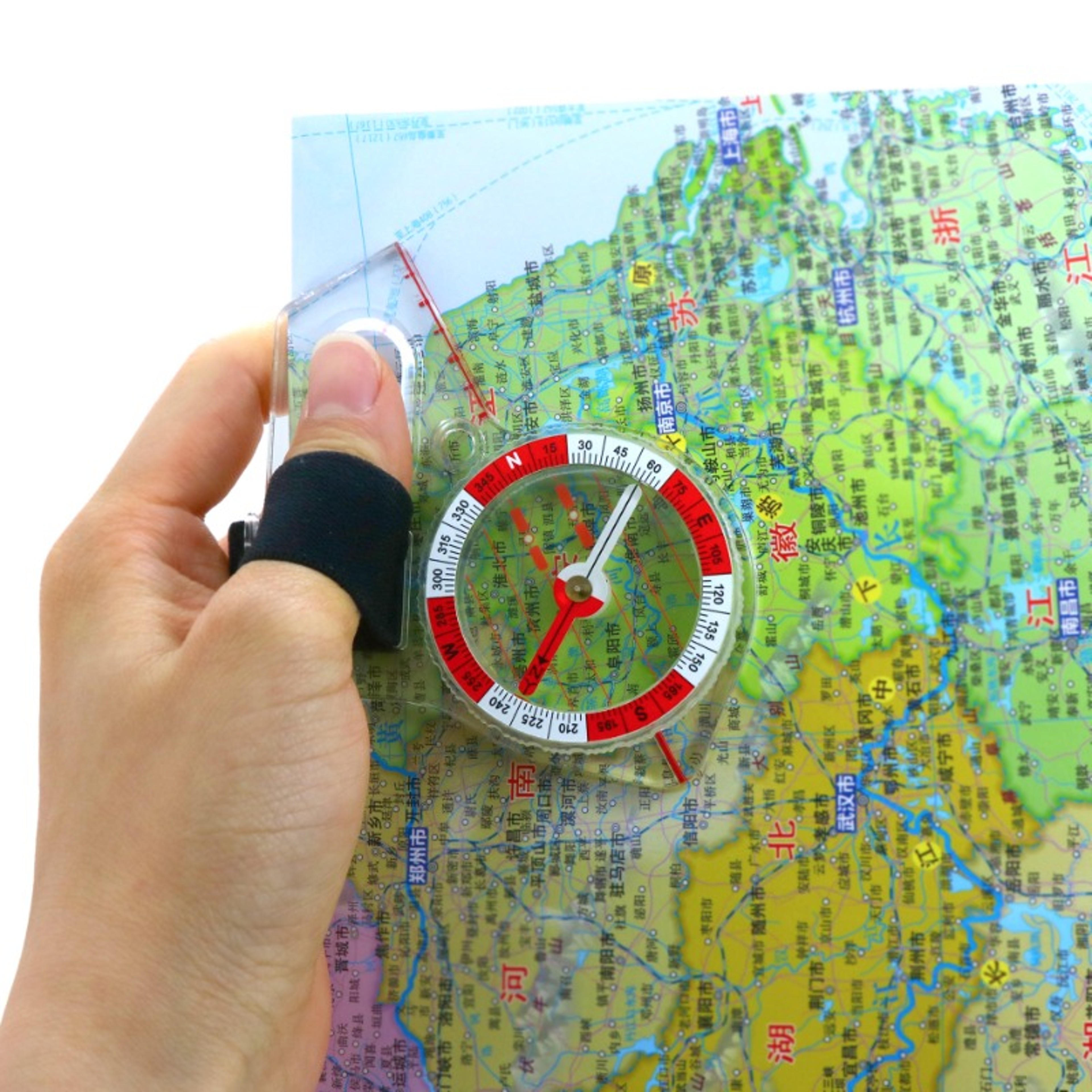 Precision Thumb Compass for Hiking Orienteering with Double Display Magnetic Navigation Tool – view 2