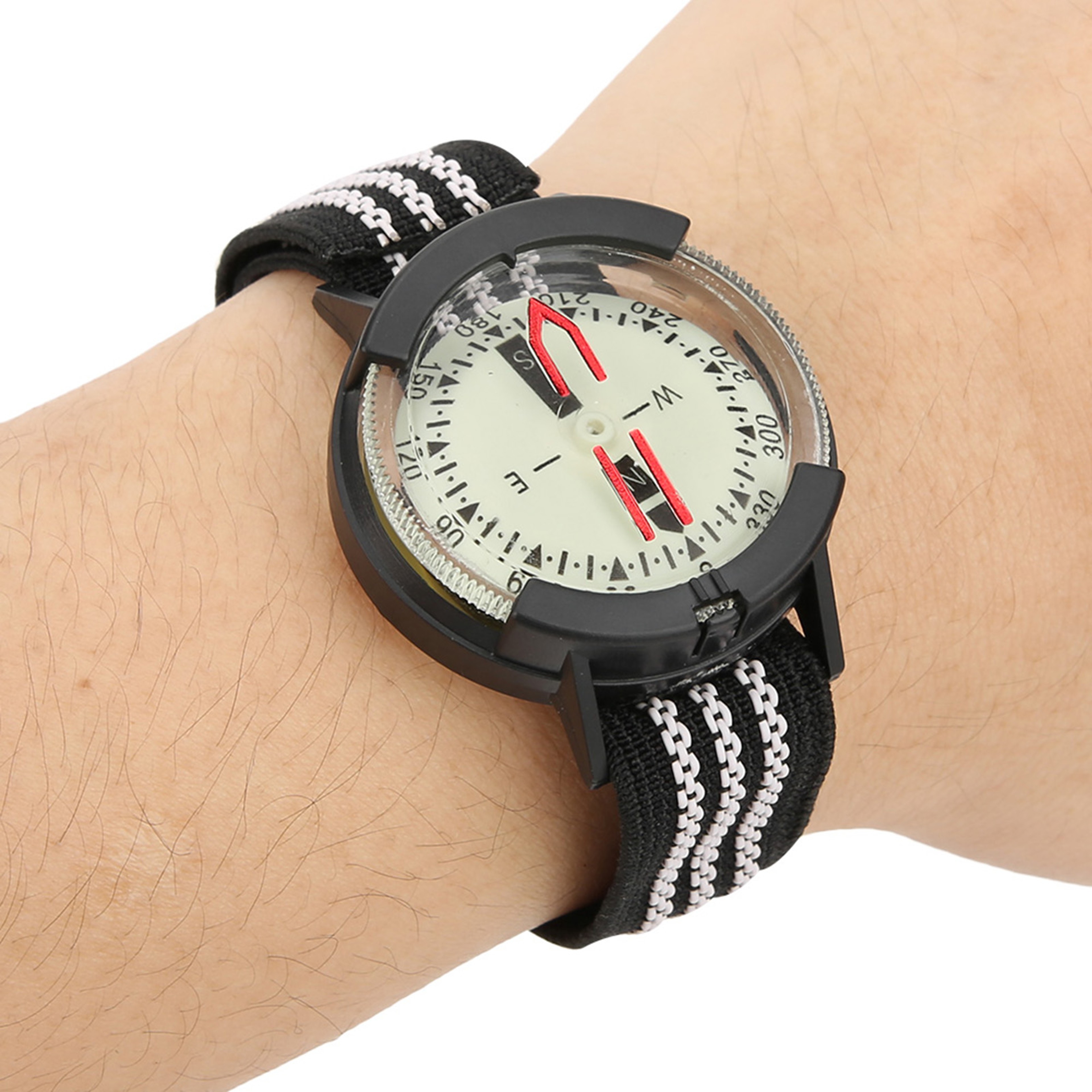 Waterproof Compass Watch with Luminous Dial for Hiking Camping Survival Gear – view 6