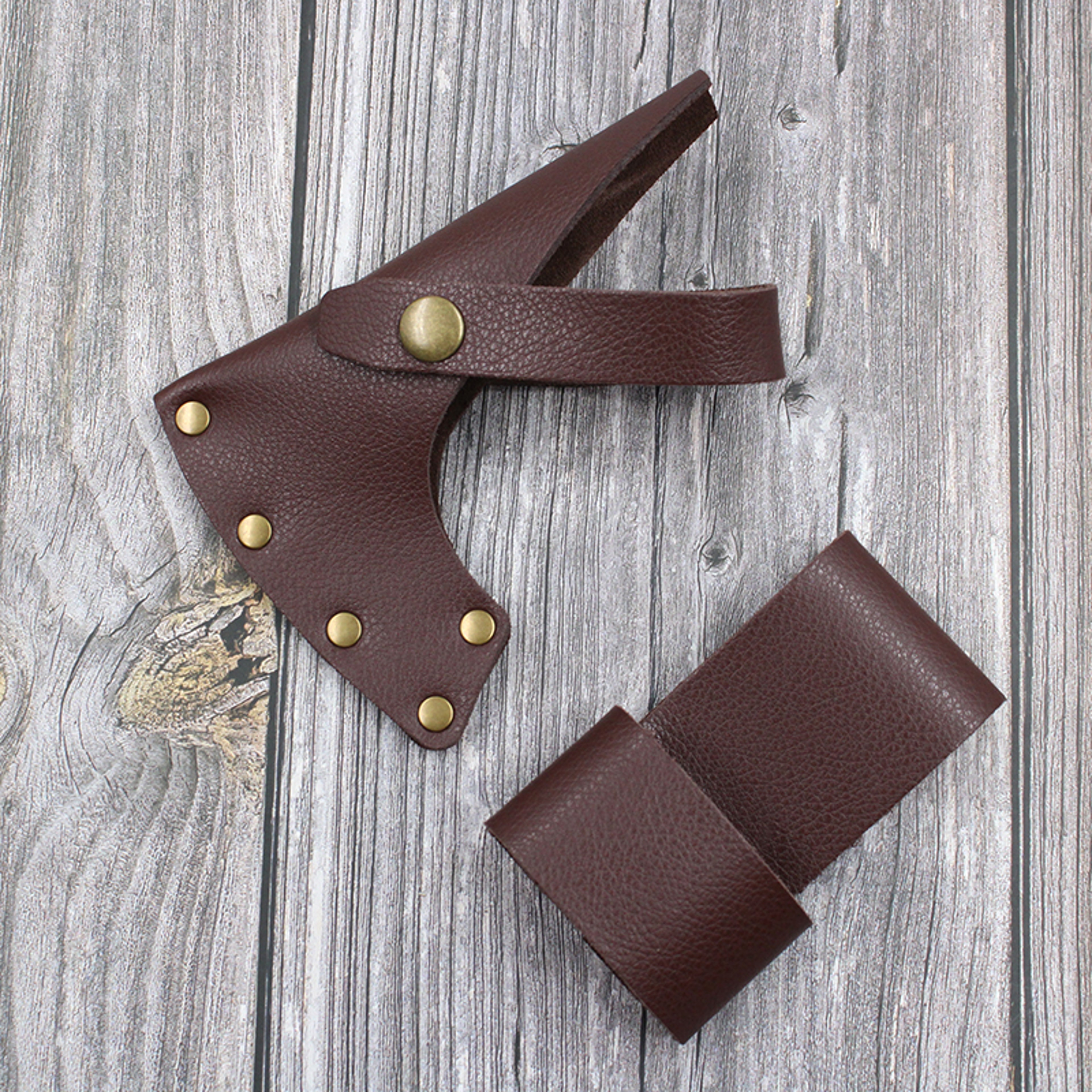 Premium Leather Axe Sheath Durable axe sheath Adjustable hatchet cover for Camping and Outdoor Tools – view 7