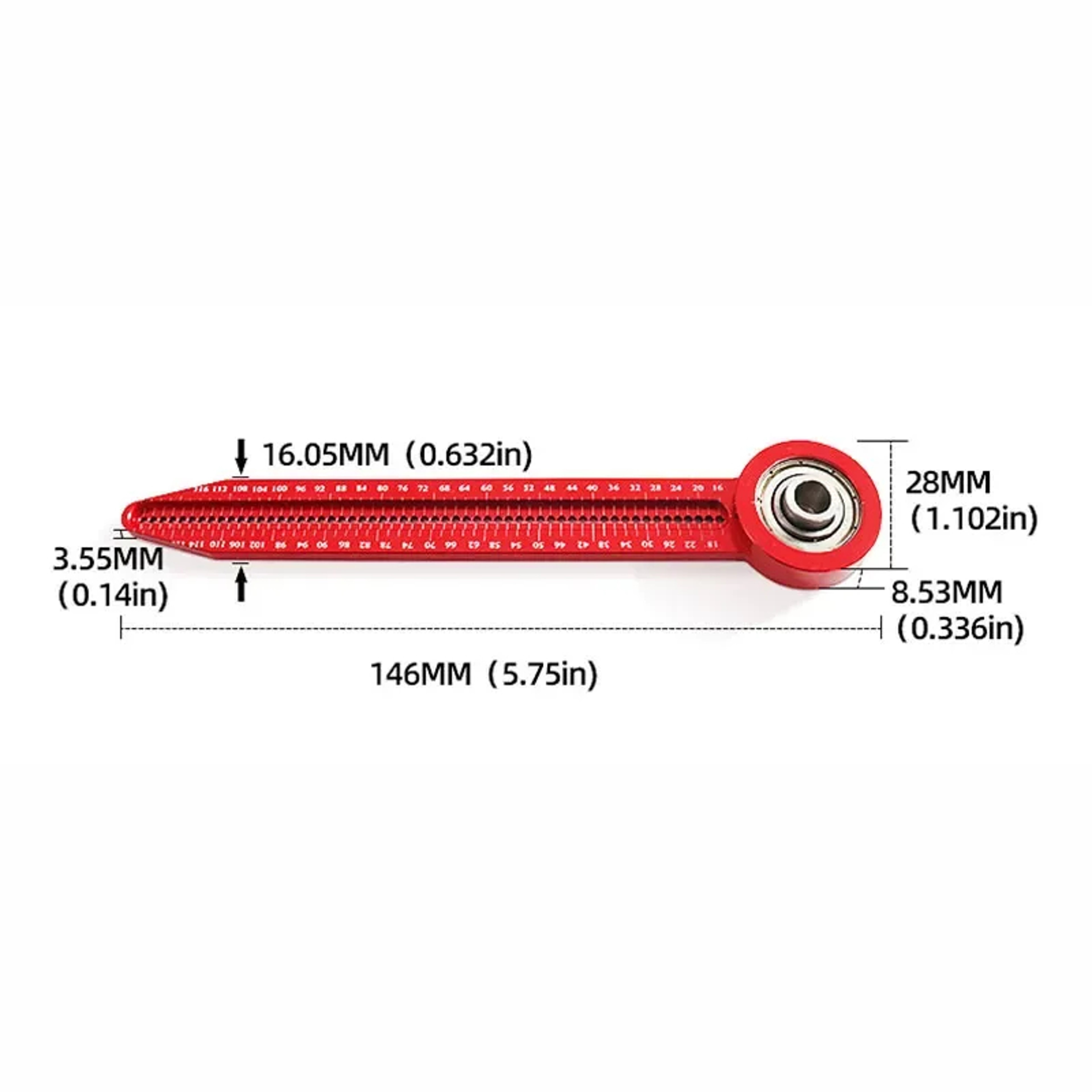 Woodworking Scribe Gauge Carpentry Circular Drawing Compass Carpentry Hole Ruler Precision Scribe Gauge Marking Measurement Tool – view 2