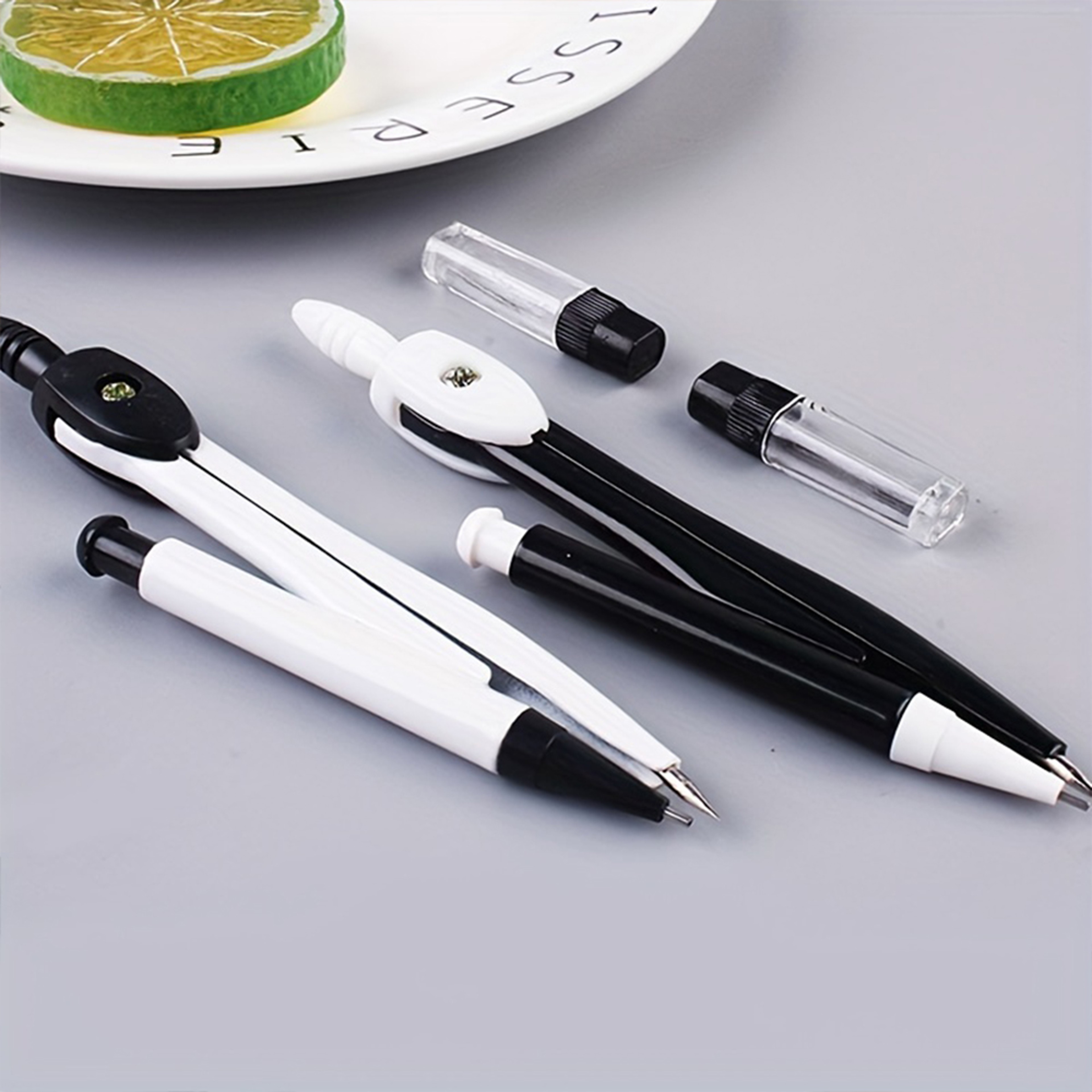 Minimalist Precision Drawing Compass Set for Students, Engineers and Geometry Drafting – view 6