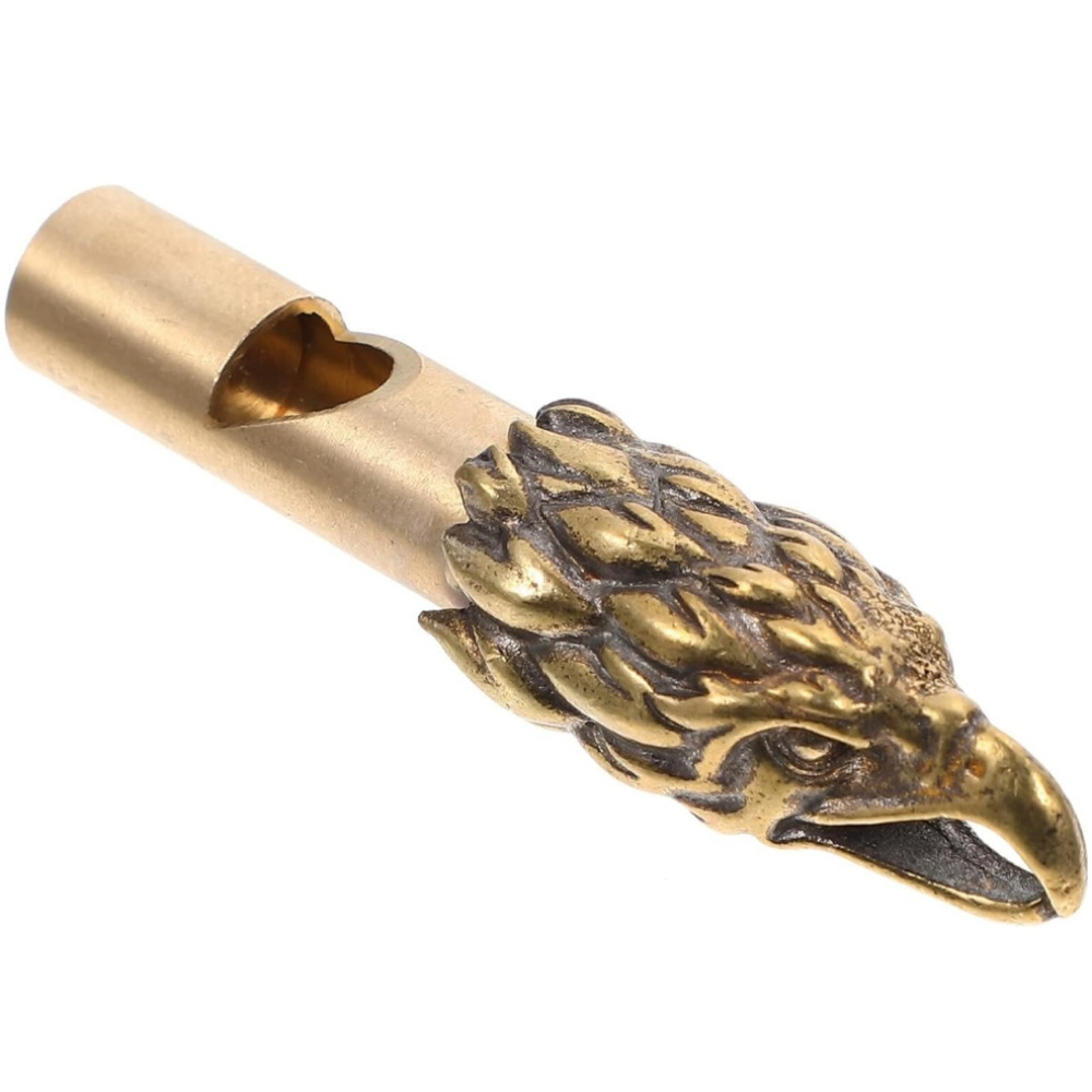 Solid Brass Emergency Whistle Keychain Loud Safety Survival Tool For Hiking Camping 6