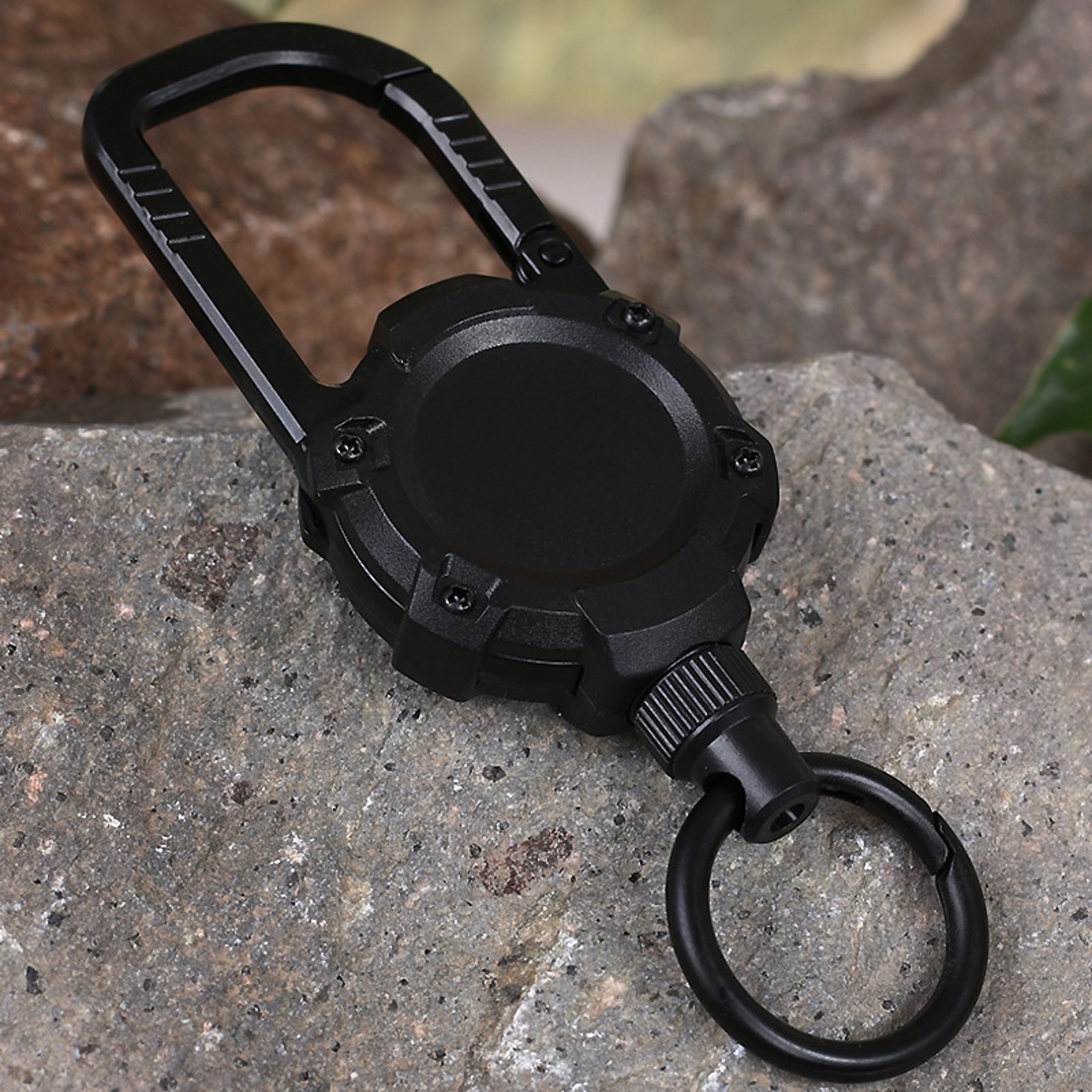 Heavy Duty Retractable Key Holder with Chain Durable tactical key holder and retractable keychain – view 11