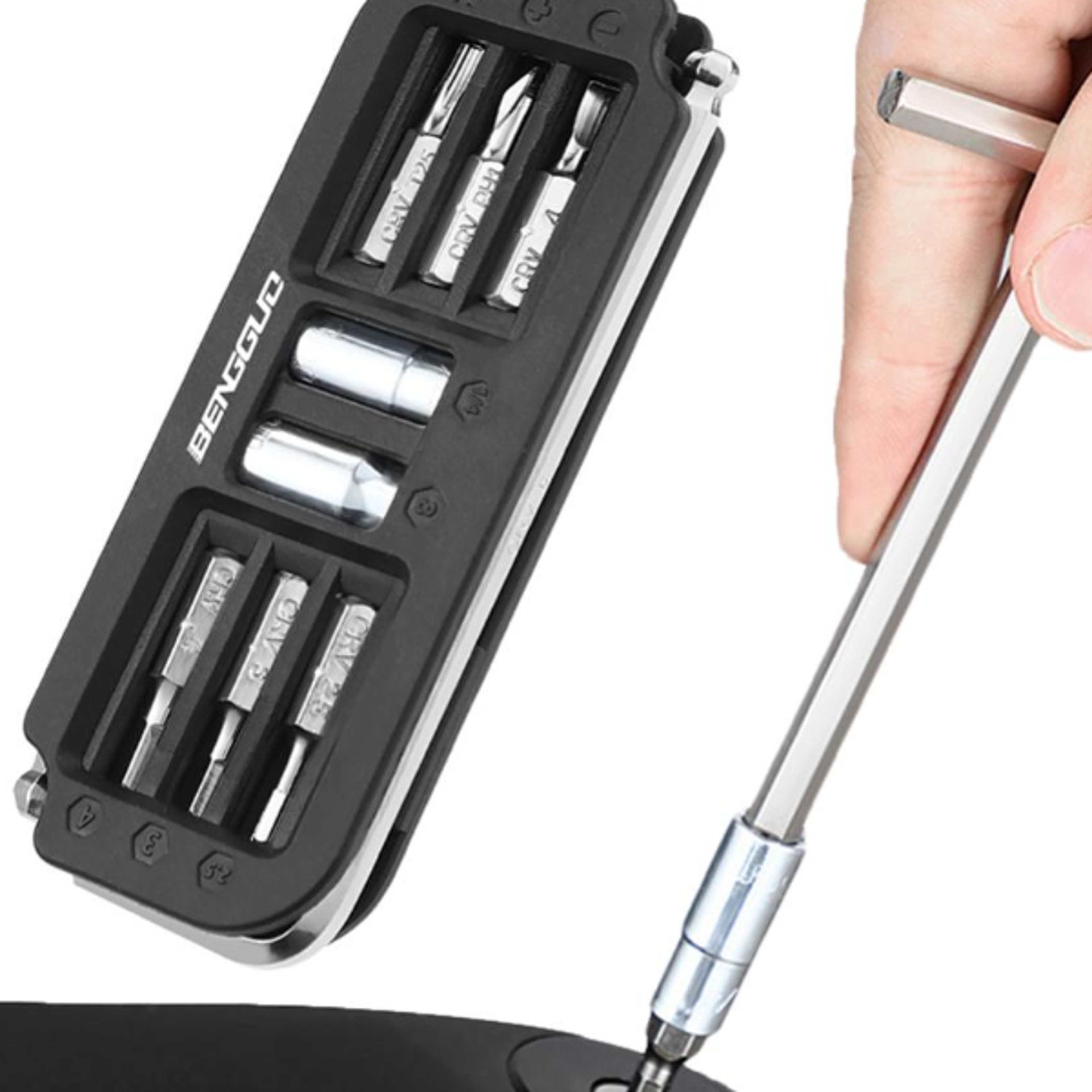 10in1 Bicycle MultiTool Steel Bikes Small Size Tool Multifunctional Portable Bike Maintenance Too