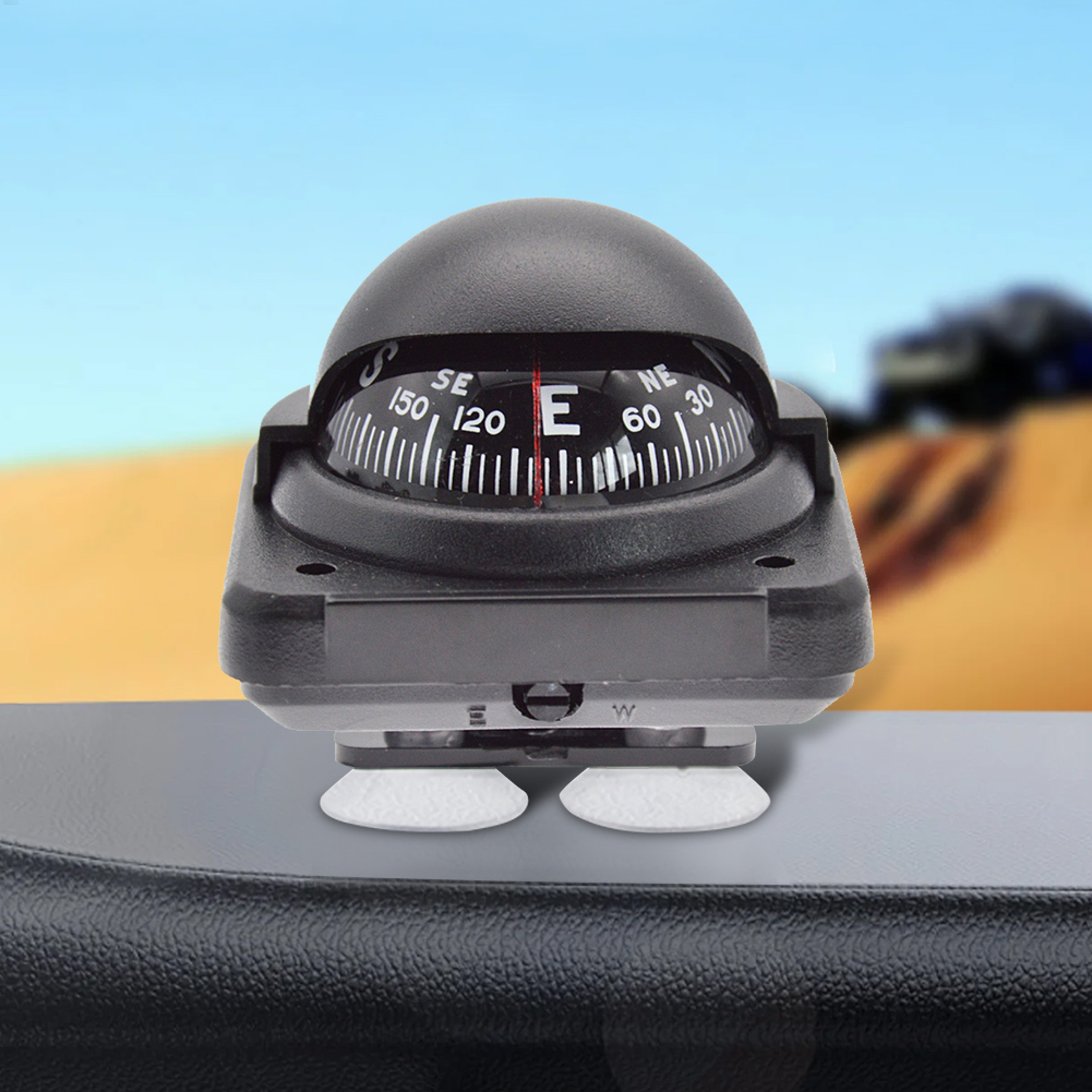 Magnetic Dashboard Compass Ball, Mini car dashboard compass for Boat, Truck and Outdoor Navigation – view 3