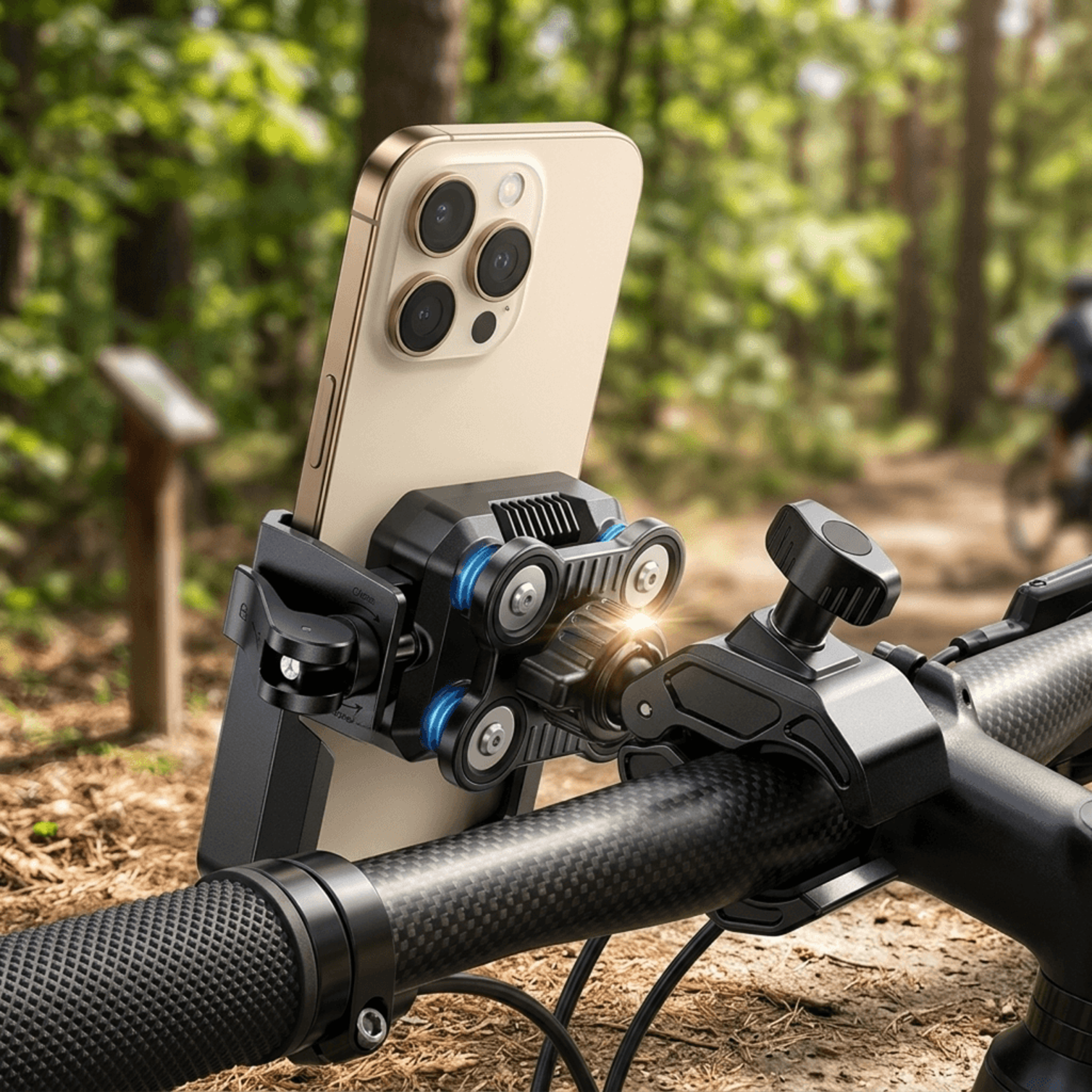 Motorcycle Phone Mount With Dual Vibration Dampener For Secure Stable Riding 0