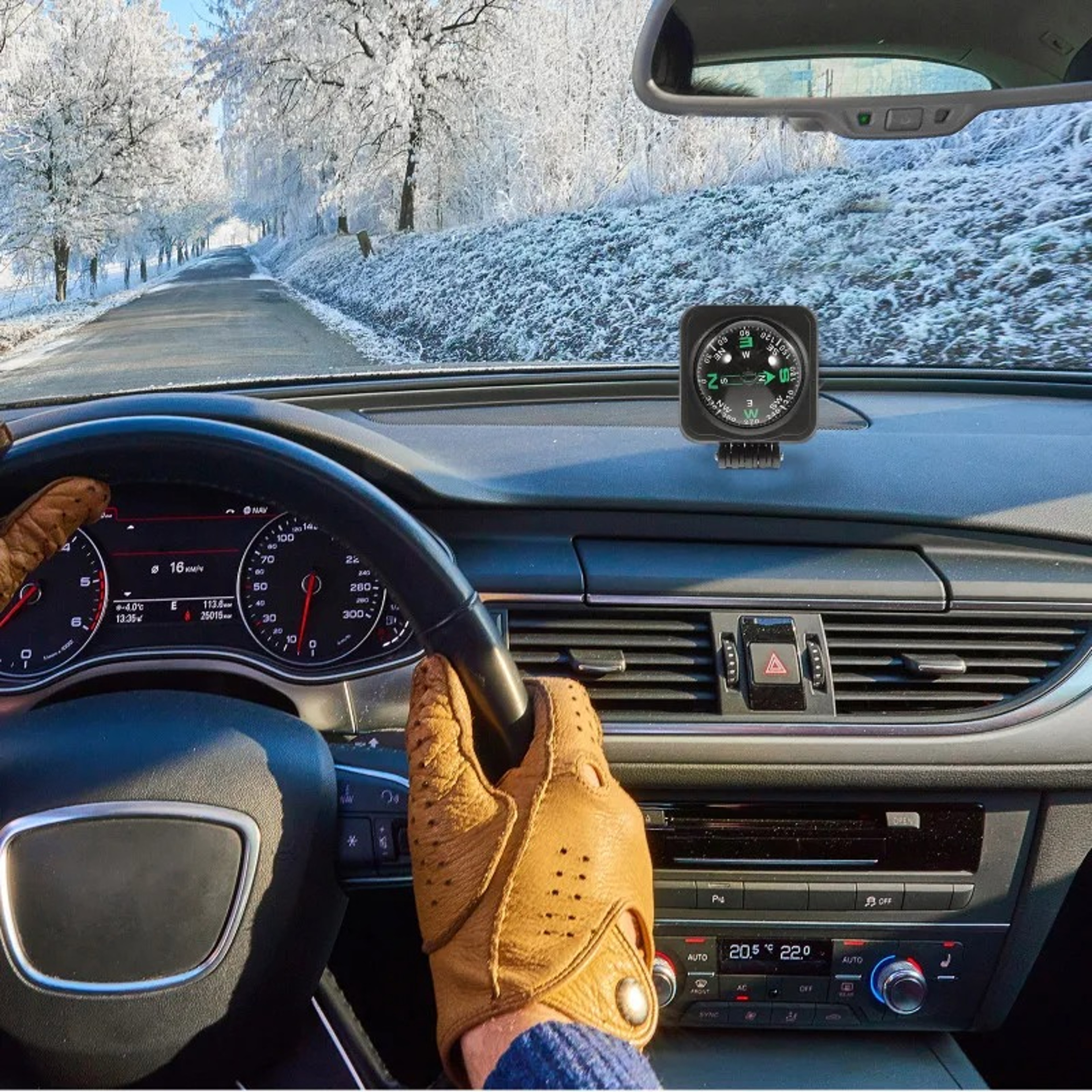 High Precision Car Compass Dashboard Navigation Ball Adjustable Angle Driving Guide – view 3
