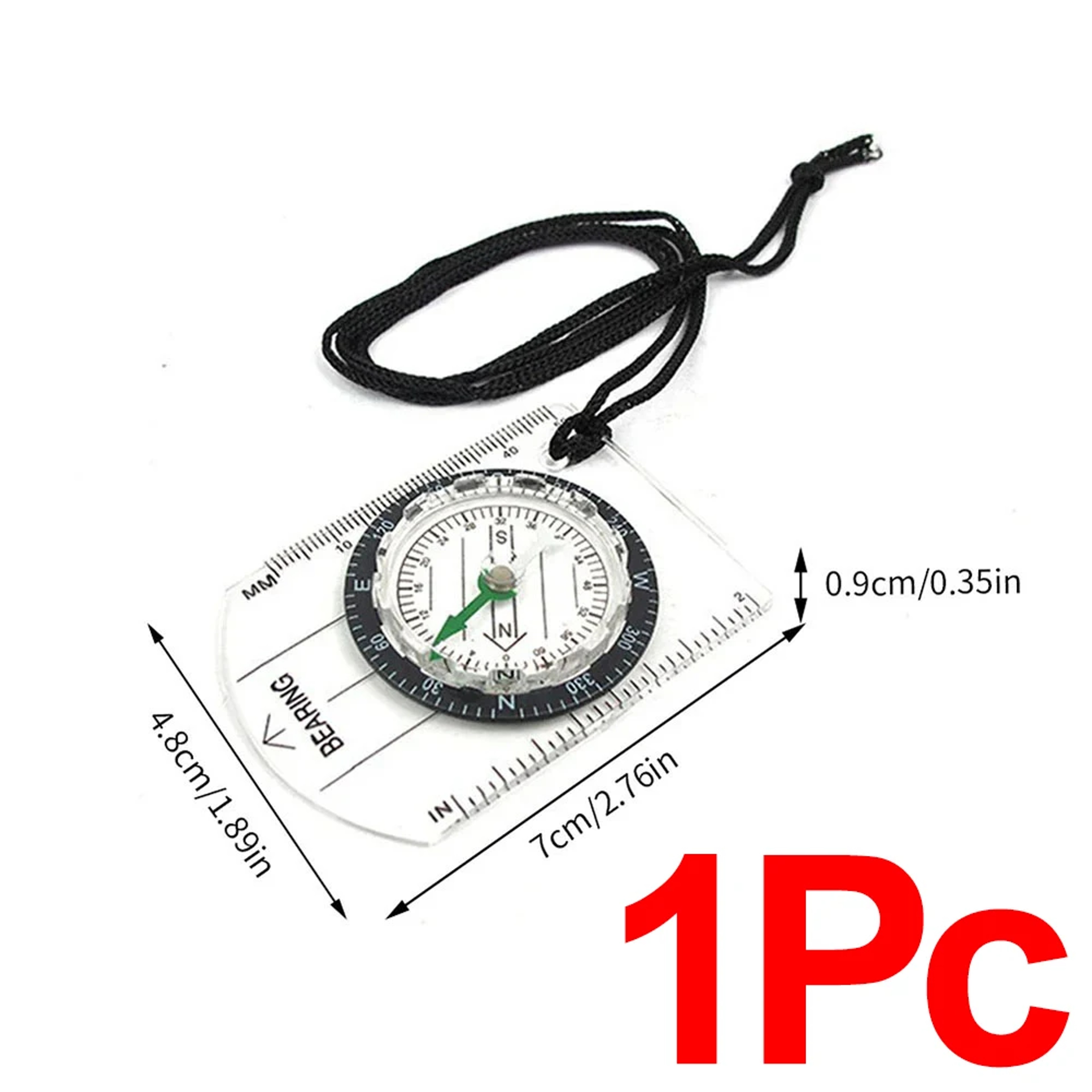 Professional Survival Compass Baseplate Precision Outdoor Navigation Tool for Hiking, Camping & Travel – view 7
