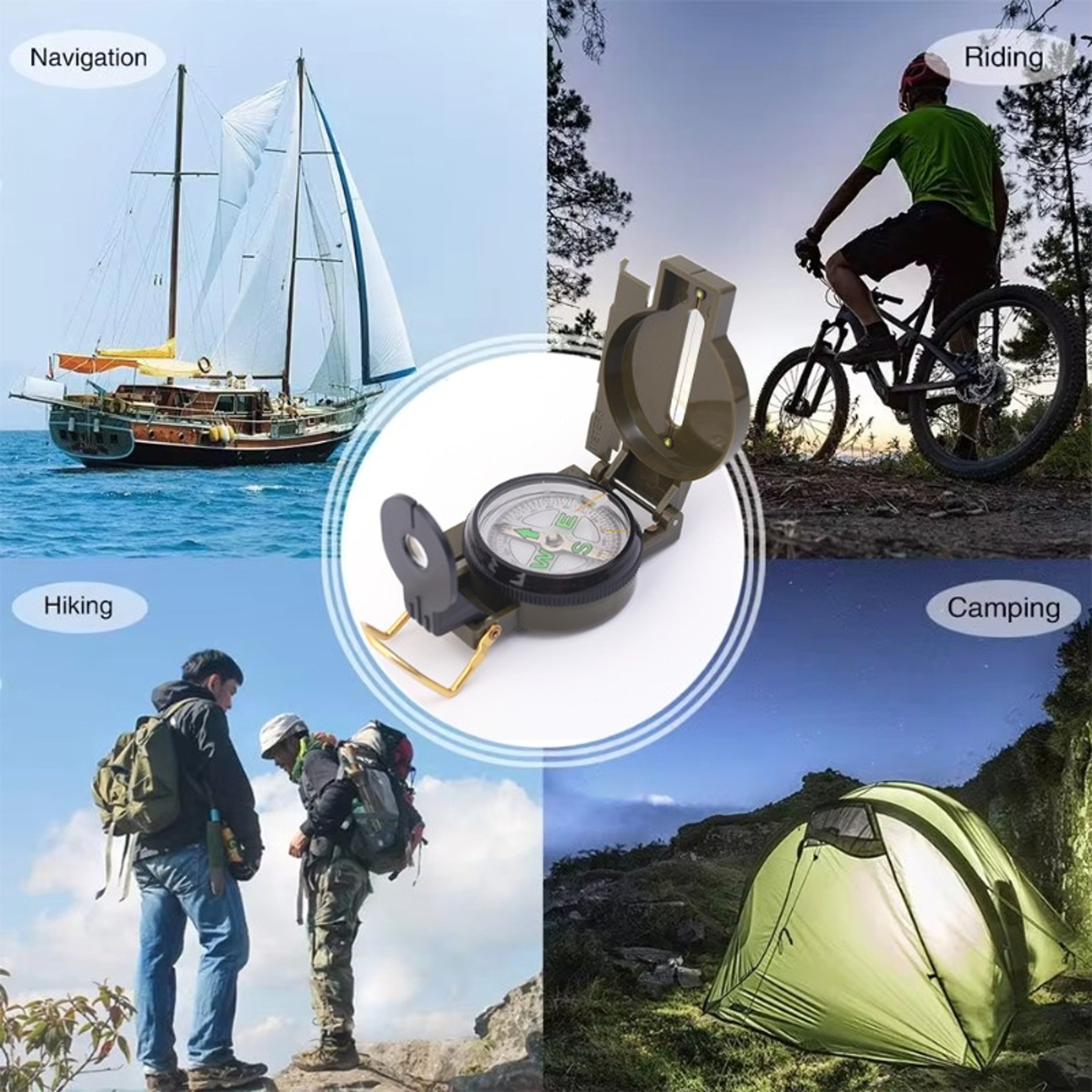 High Precision Military Compass for Hiking Camping Navigation – view 2