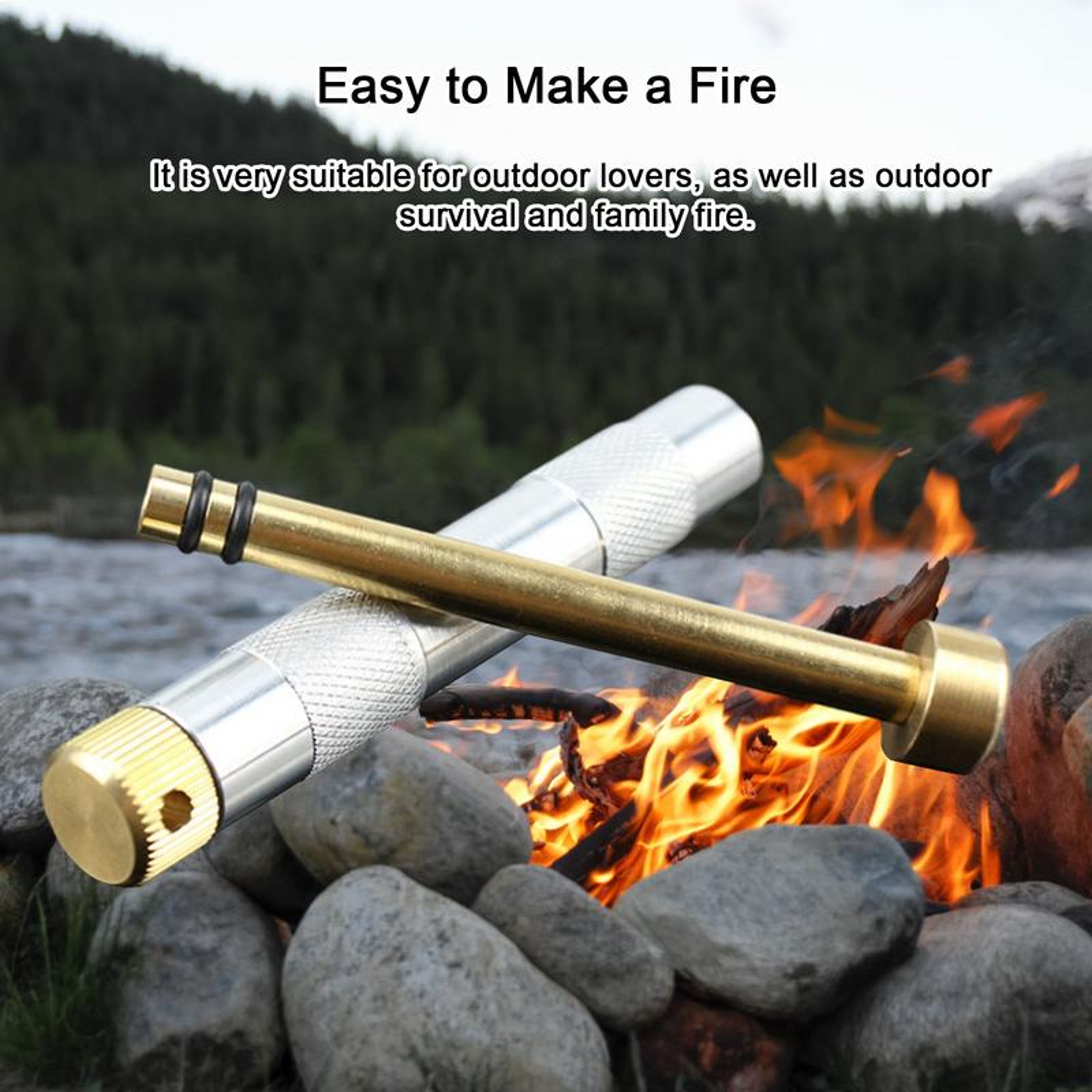 All Weather Ferro Rod Fire Starter Kit For Camping Survival And Outdoor Use 0