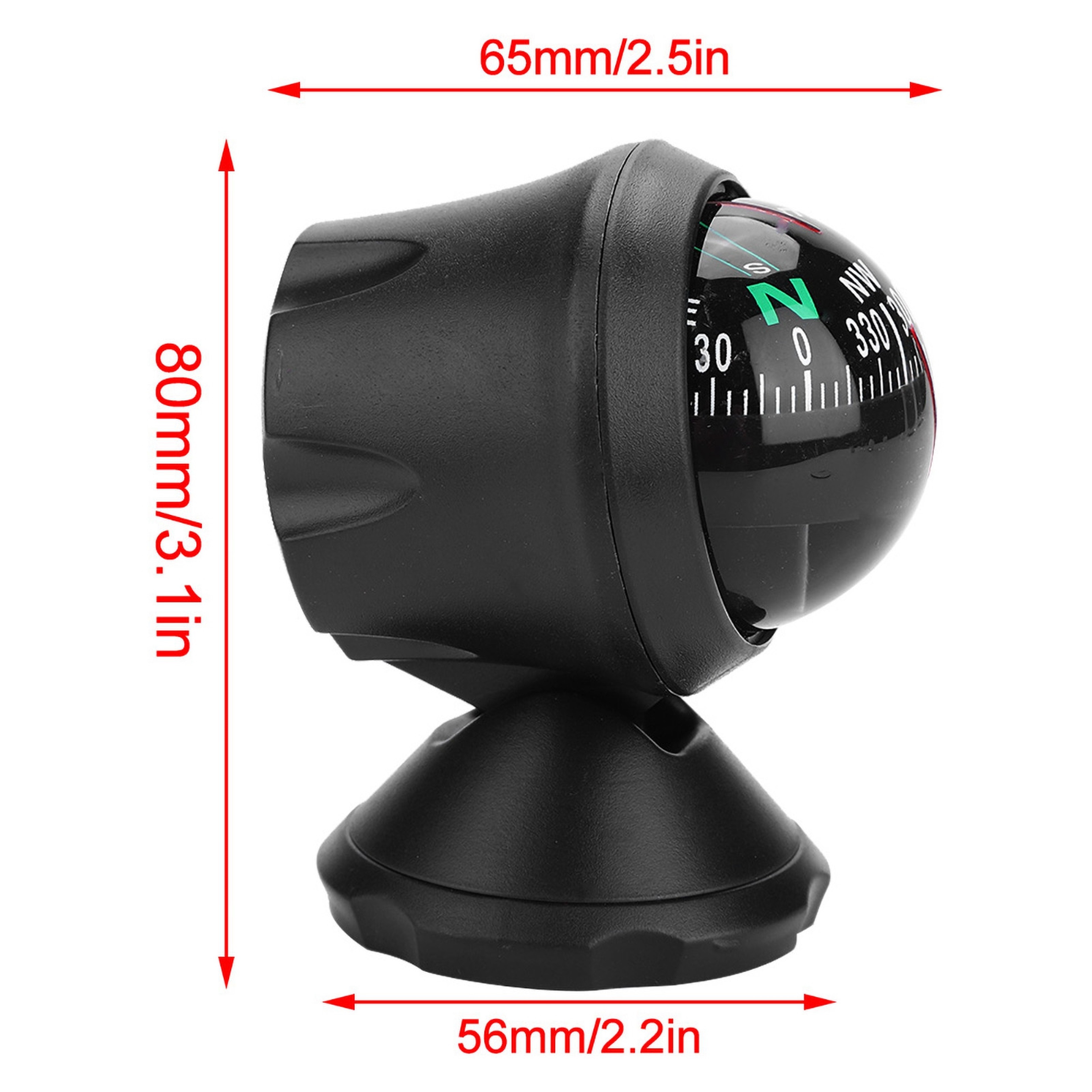 Waterproof Car Compass Ball with Suction Mount for Accurate Navigation – view 6