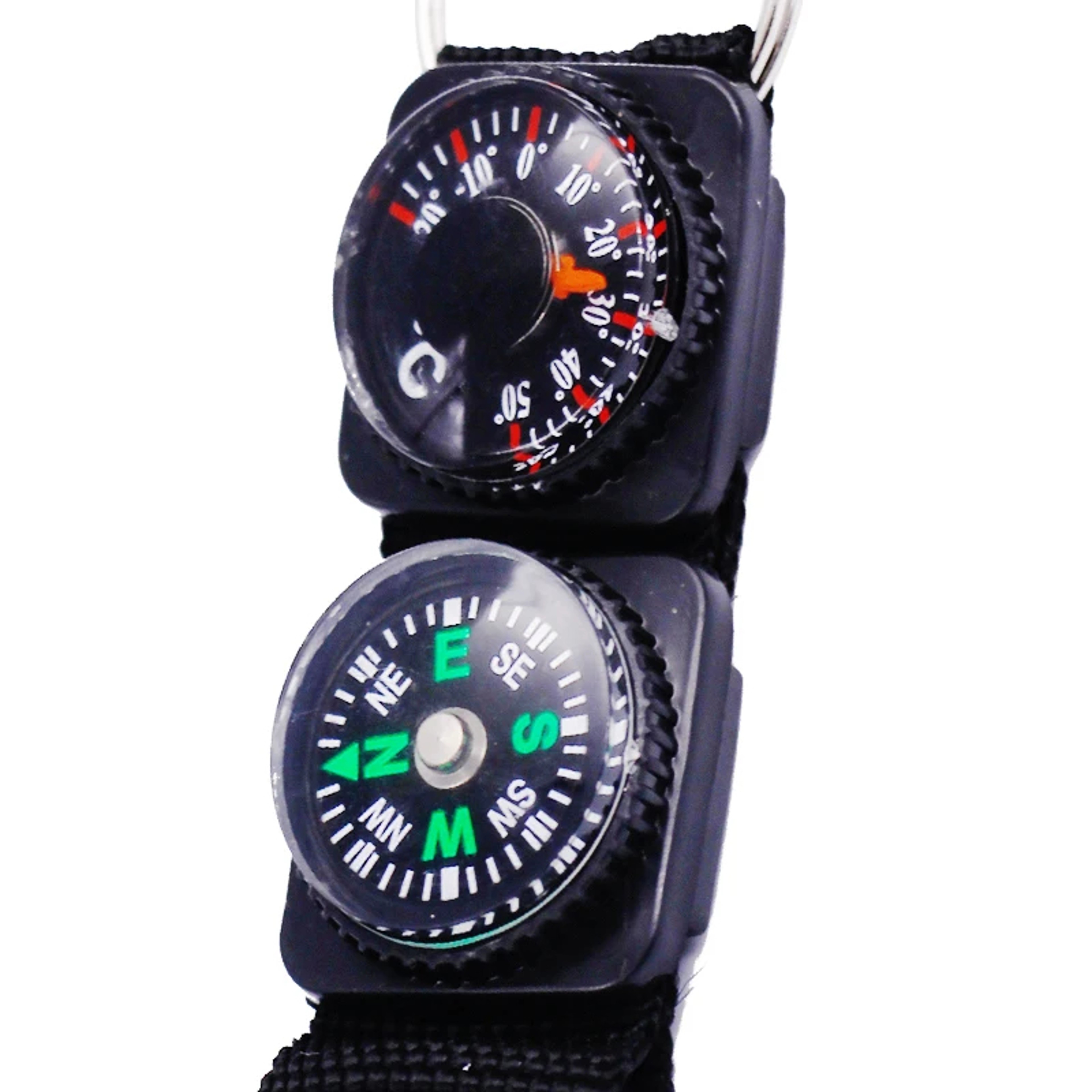 Multi Function Outdoor Survival Carabiner with Compass and Thermometer Clip – view 6
