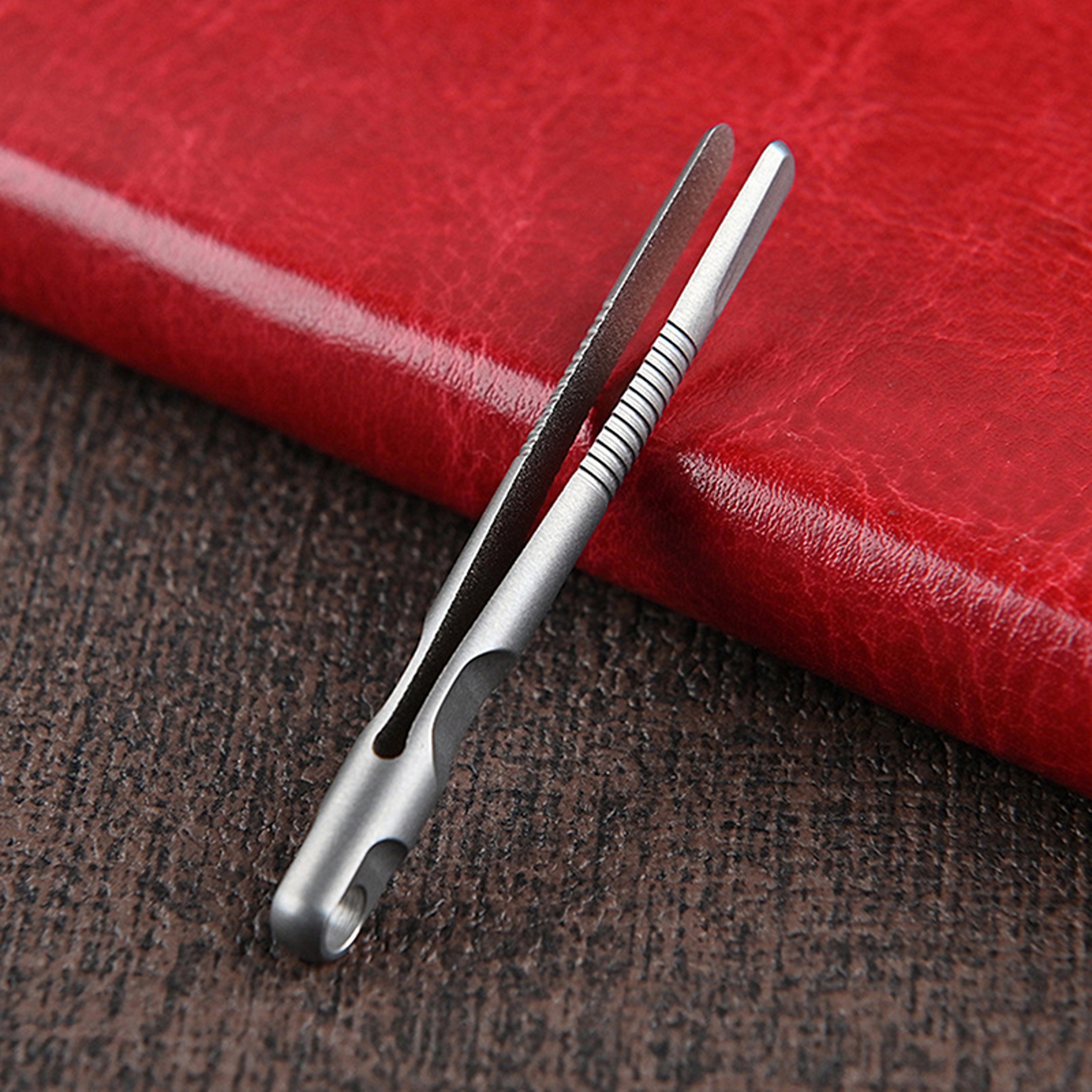 Portable Titanium Tweezers Keychain Clip Durable Mini Precision Tool for Outdoor and EDC Use – view 7
